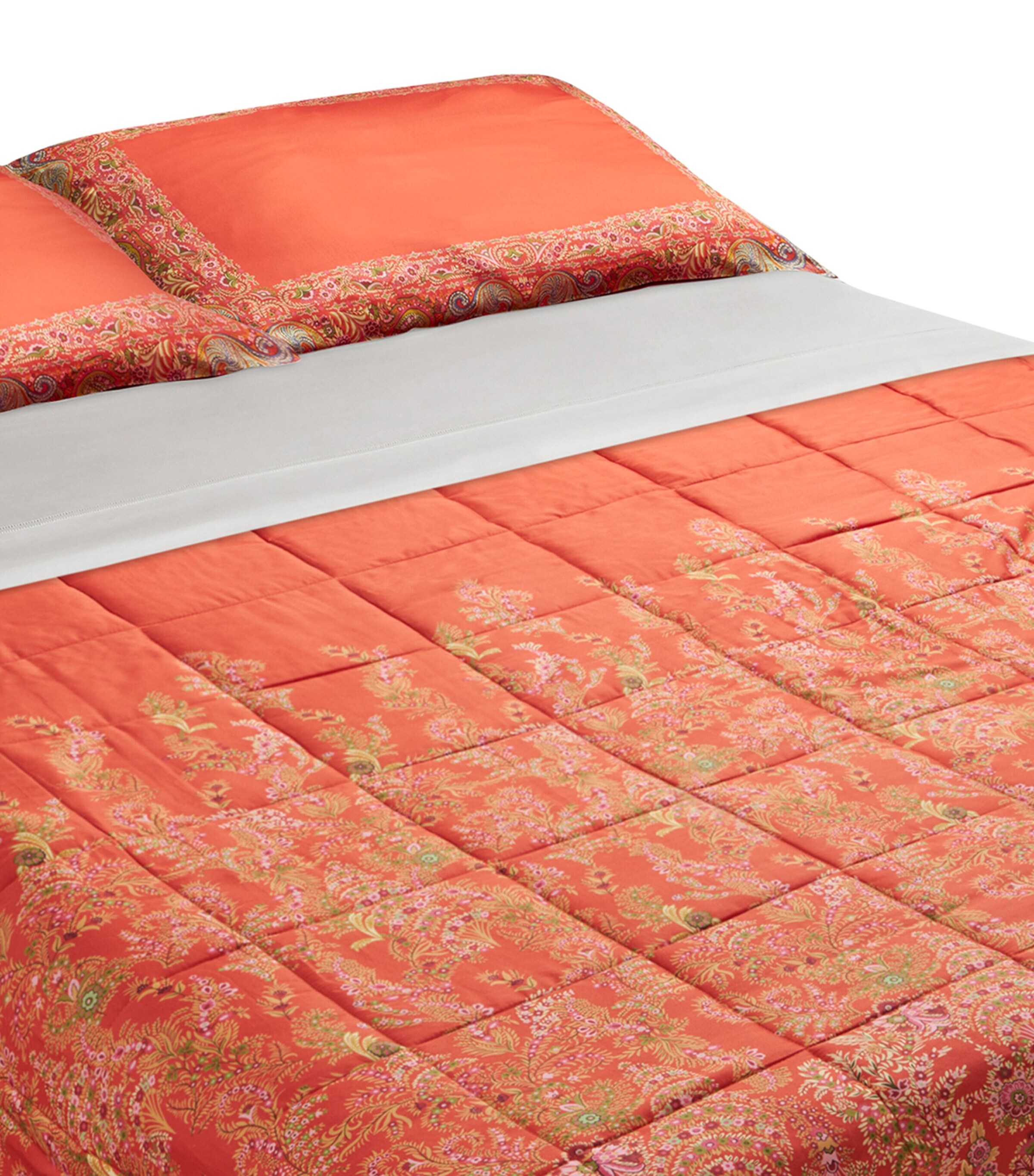 Etro Cotton Degrade Print Quilted Bedspread (270cm x 270cm) Pale Blue Image 2