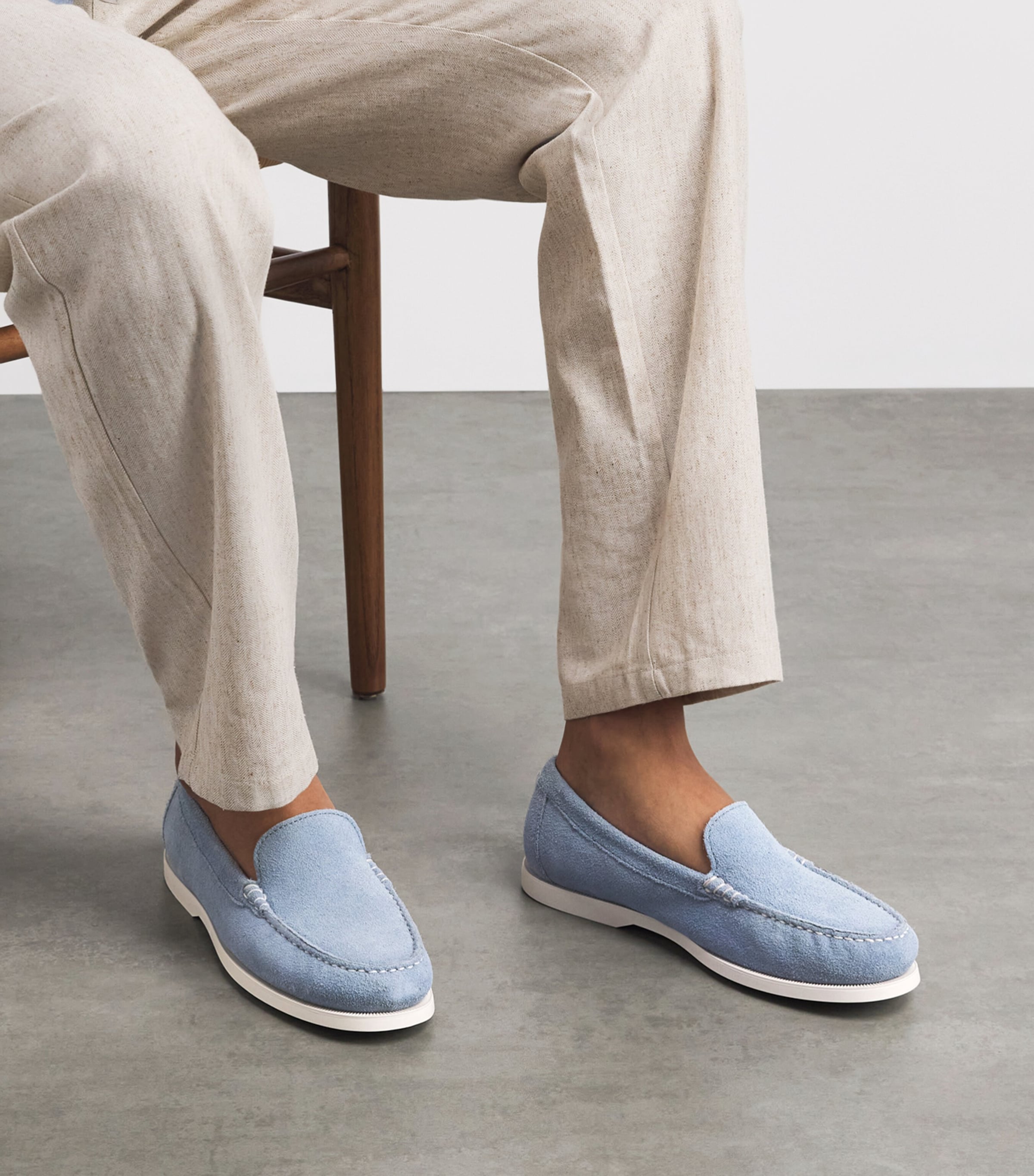 Polo Ralph Lauren Suede Merton Loafers Channel Blue Image 2