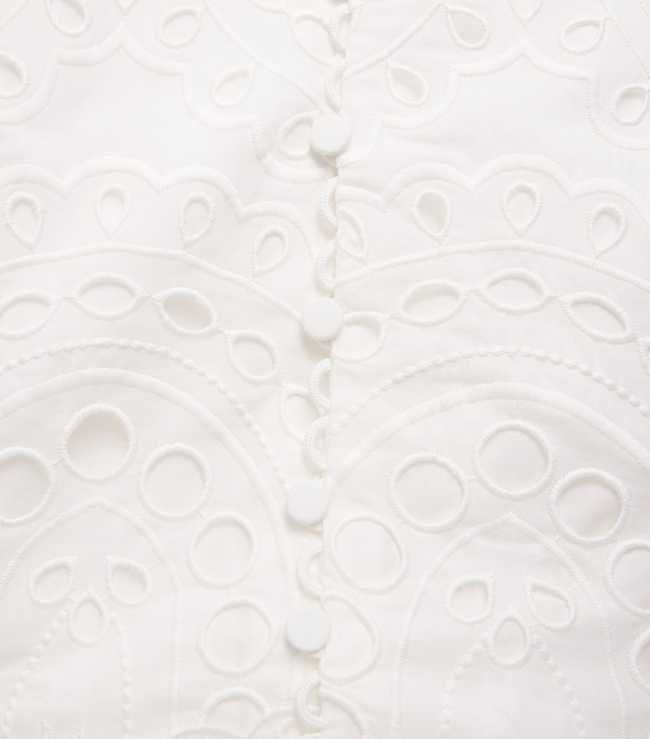 Cotton-Blend Solace Midi Dress WHITE SEALACE Image 5