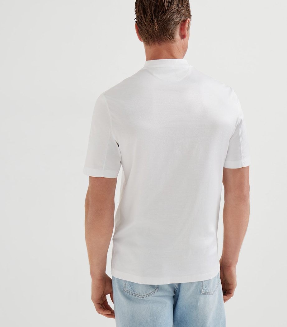 Cotton V-Neck T-Shirt C6159 Image 3