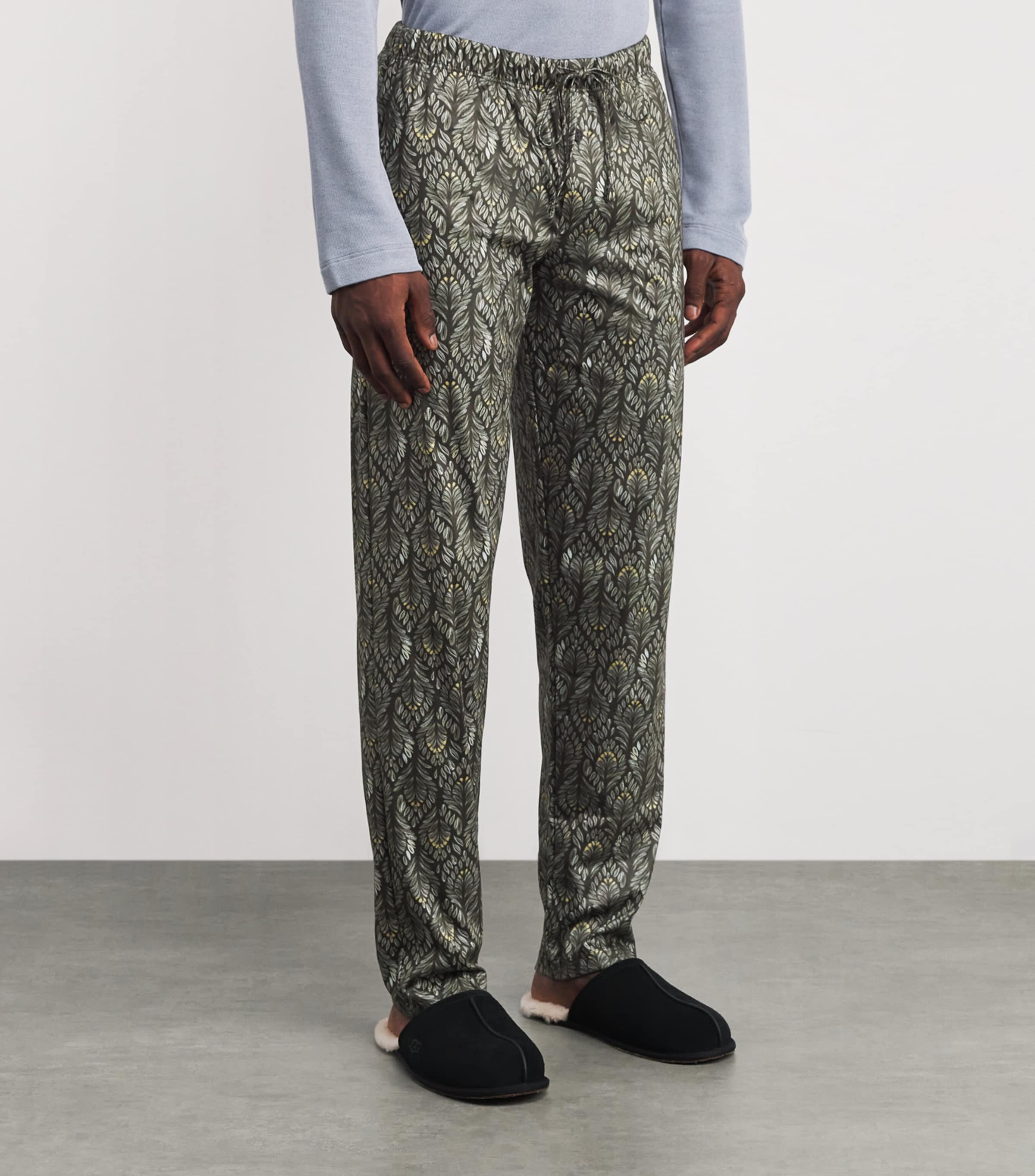 Cotton Night & Day Lounge Trousers 3034 LICHEN PATTERN Image 3