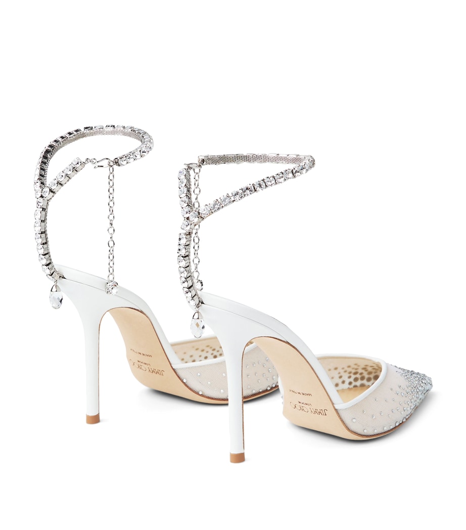 Saeda 100 Rhinestone-Embellished Heels WHITE/CRYSTAL Image 2