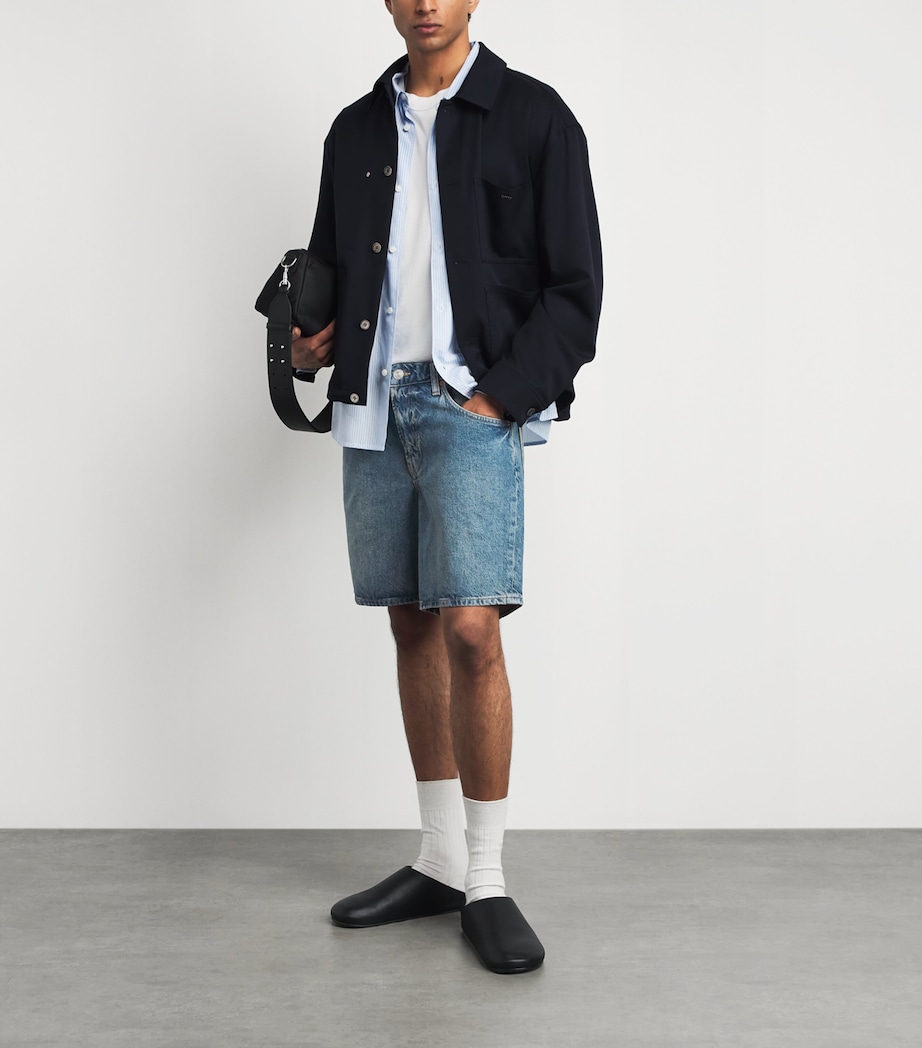 PAIGE Mens Darnell Denim Shorts Scooter Image 2