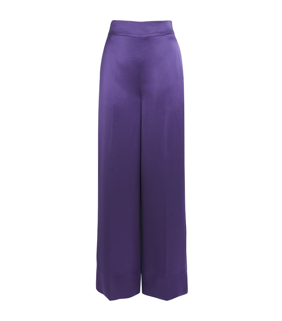 Satin Dijon Tailored Trousers VIOLET Image 1