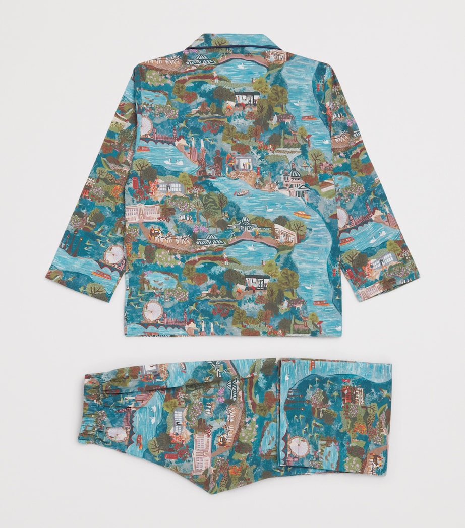 Derek Rose Kids Cotton Printed Pyjamas (3-16 Years) Multi Image 2