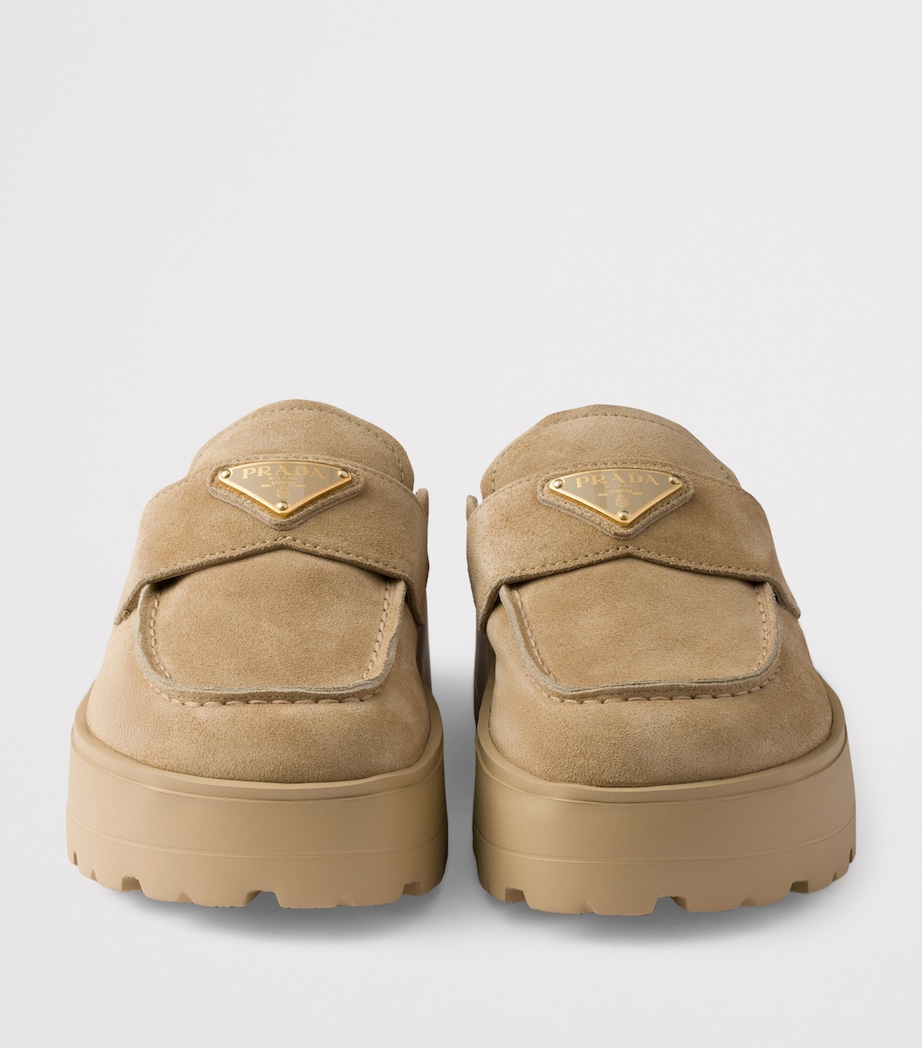 Suede Flatform Mules F0379 Image 5