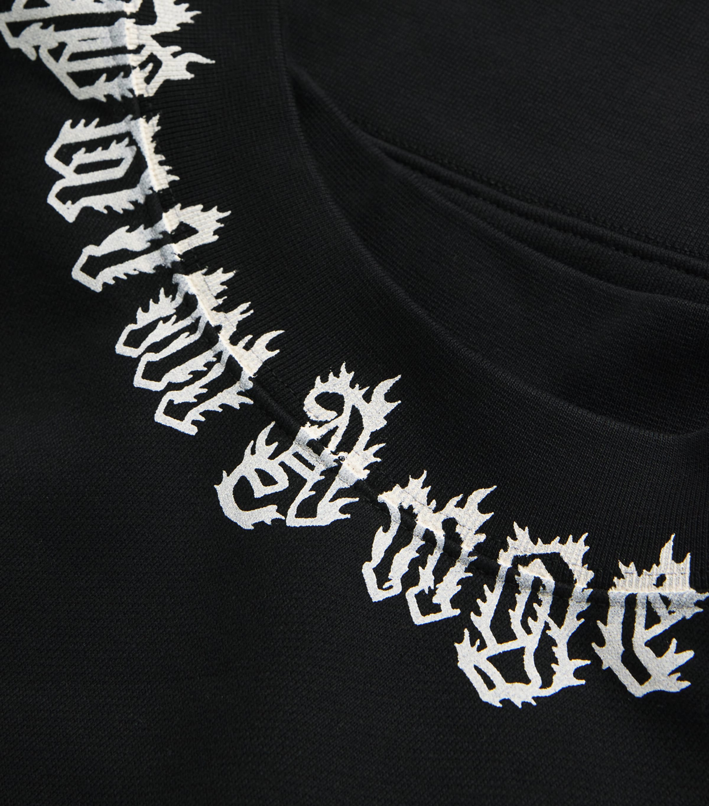 Oversized Logo Neck Sweatshirt BLACK - OFF WHITE Image 5