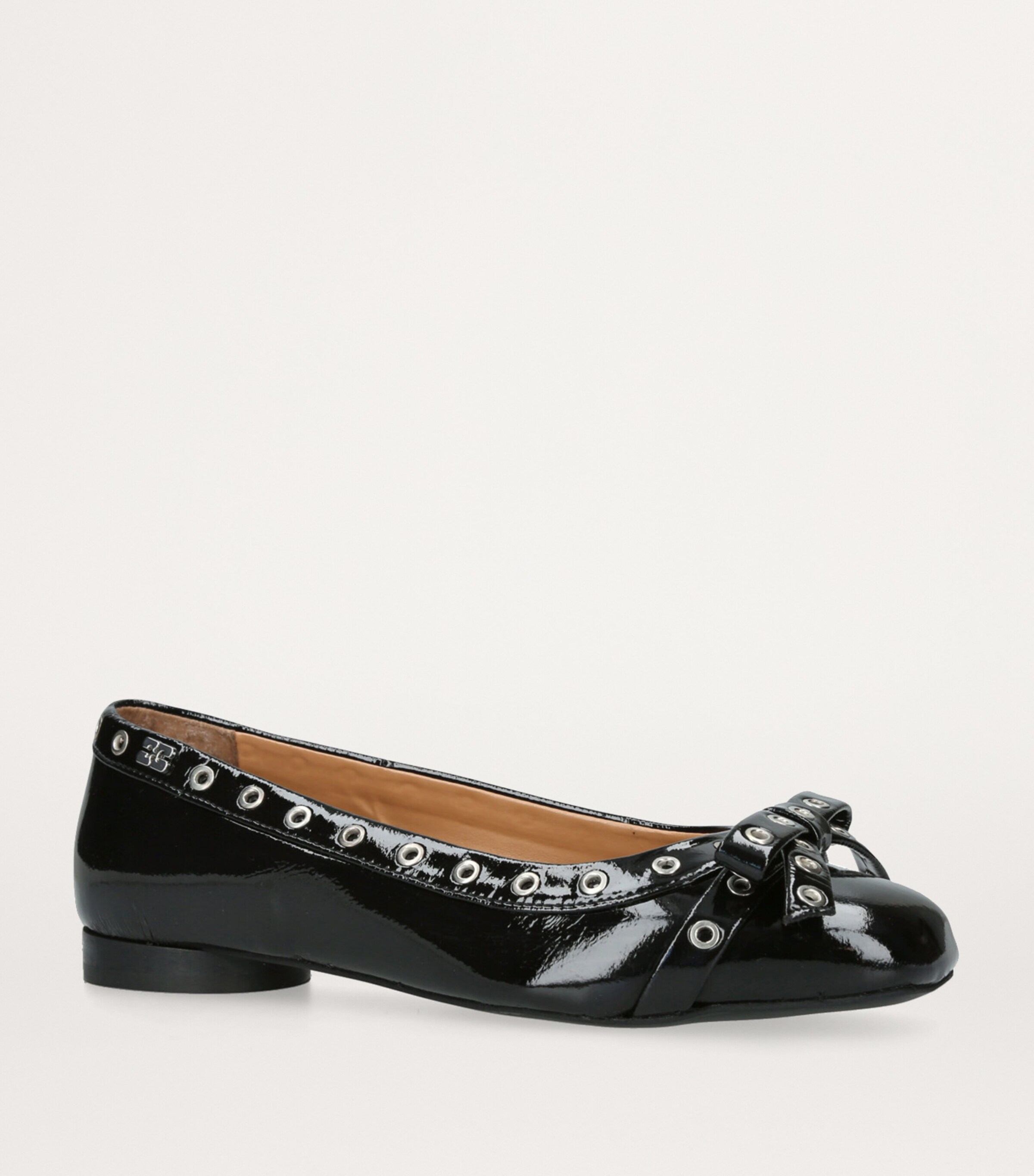 Eyelet Ballet Flats BLACK Image 3