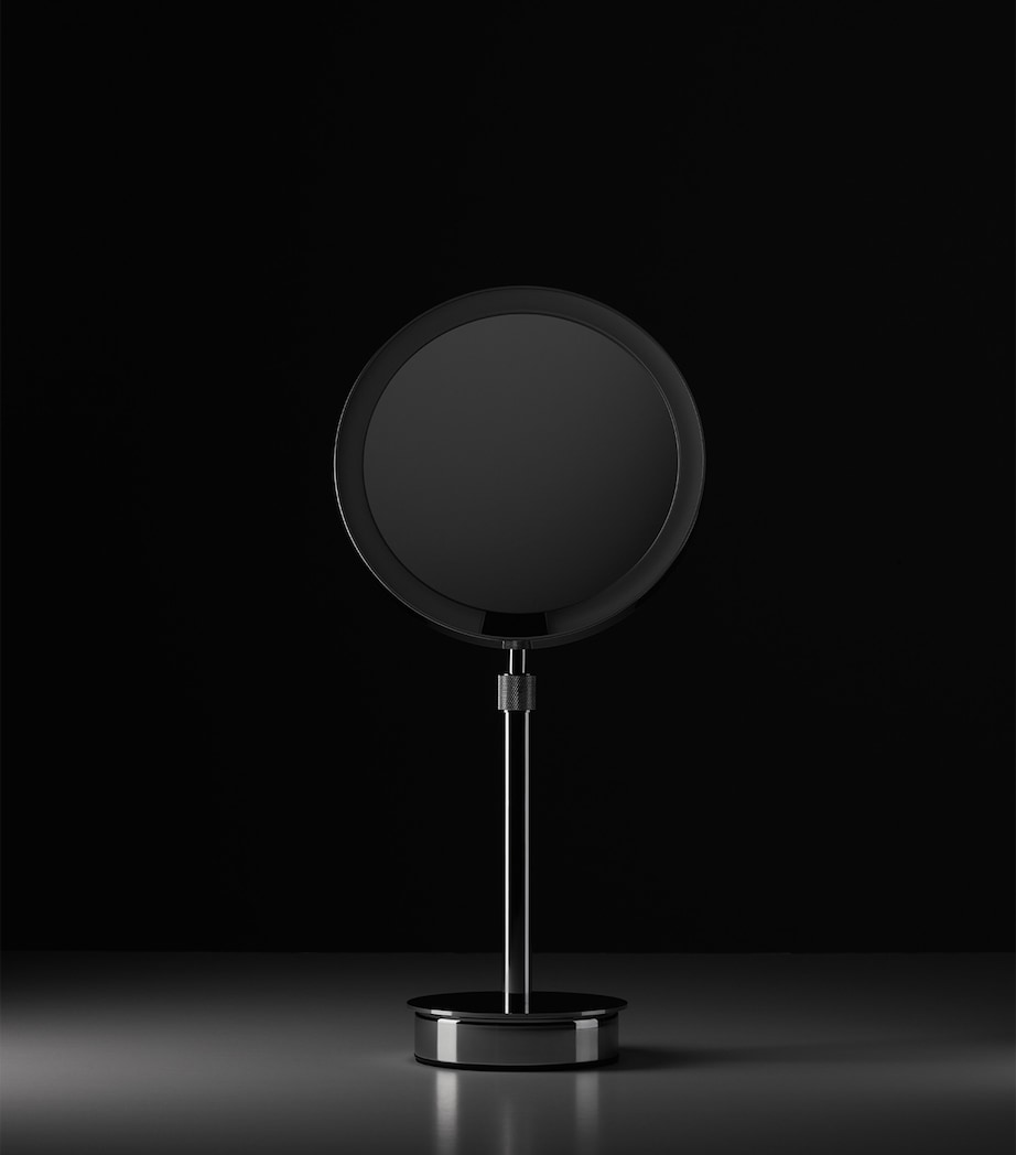 Light-Up Round Cosmetics Mirror CHROME Image 2