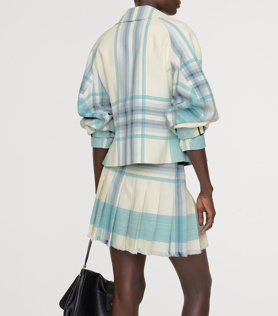 Cropped Check Ladybrook Jacket TIDAL BLUE CHECK Image 3