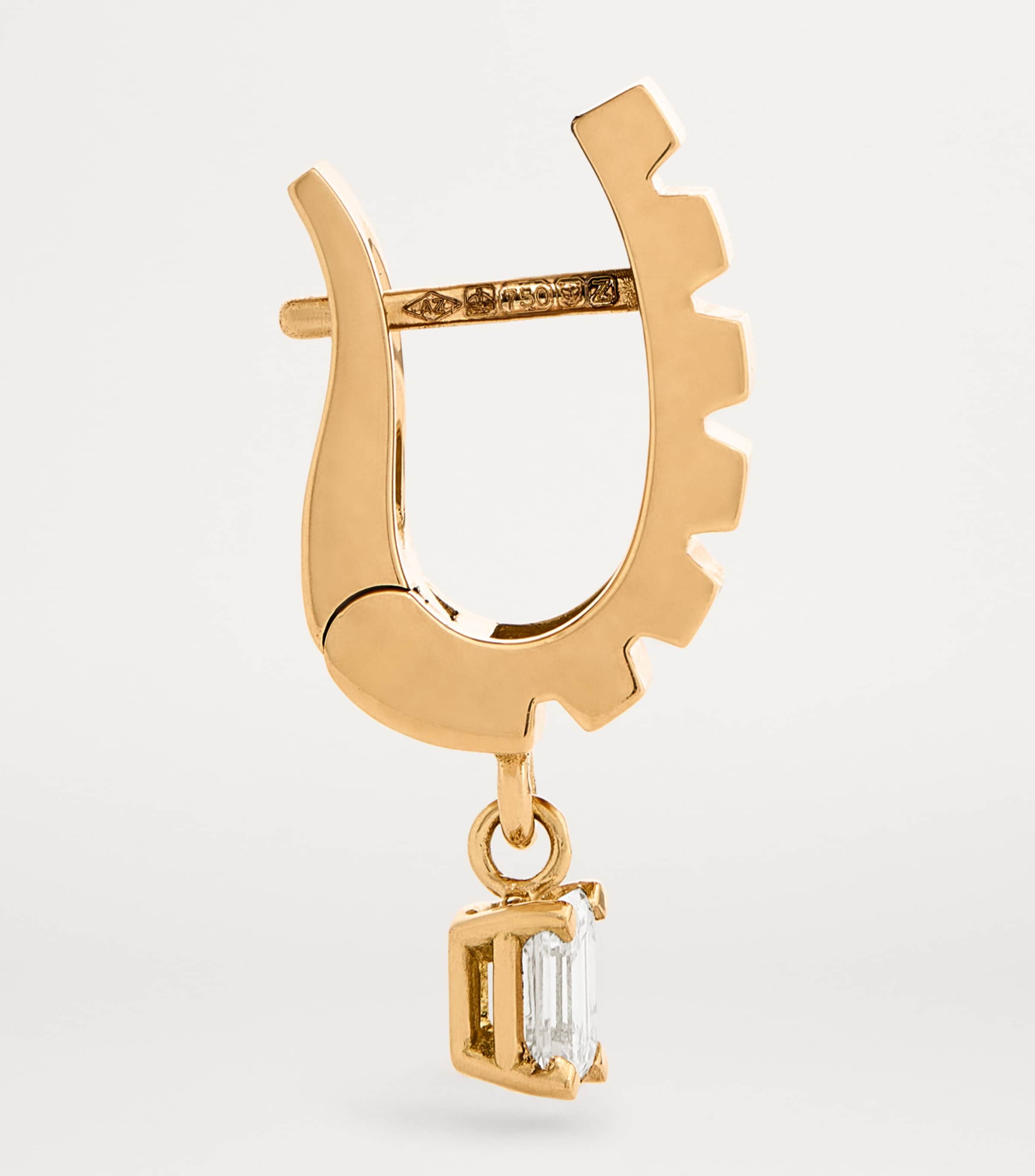 Yellow Gold and Diamond Escalier Hoop Earrings YELLOW GOLD Image 4