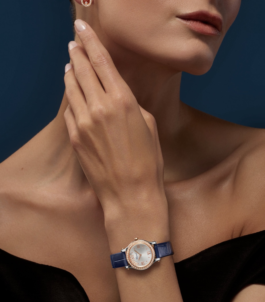 Rose Gold, Stainless Steel and Diamond Happy Sport Watch 25mm ROSE GOLD/STAINLESS Image 5