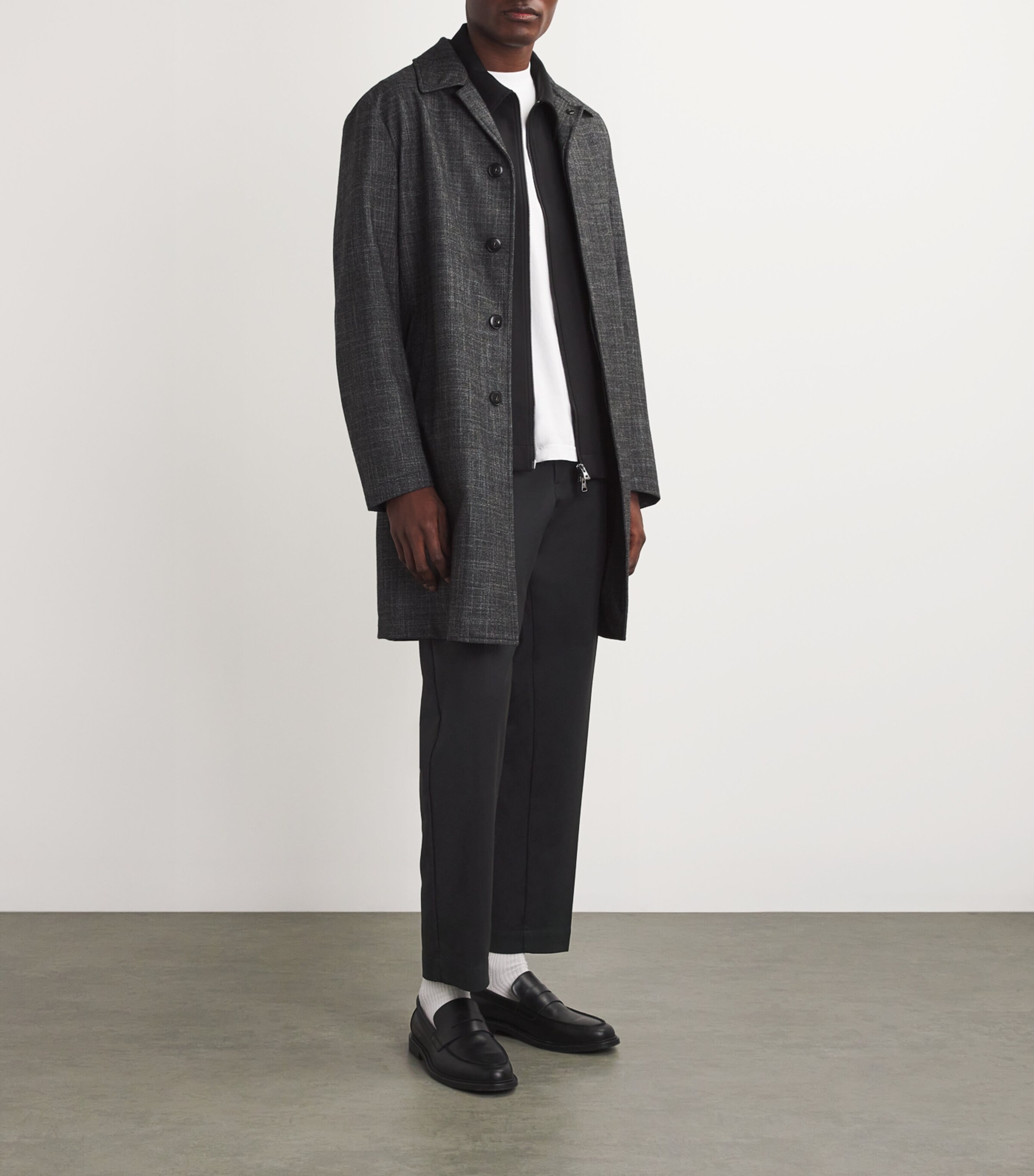 Organic Cotton-Blend Tapered Trousers BLACK #999 Image 2