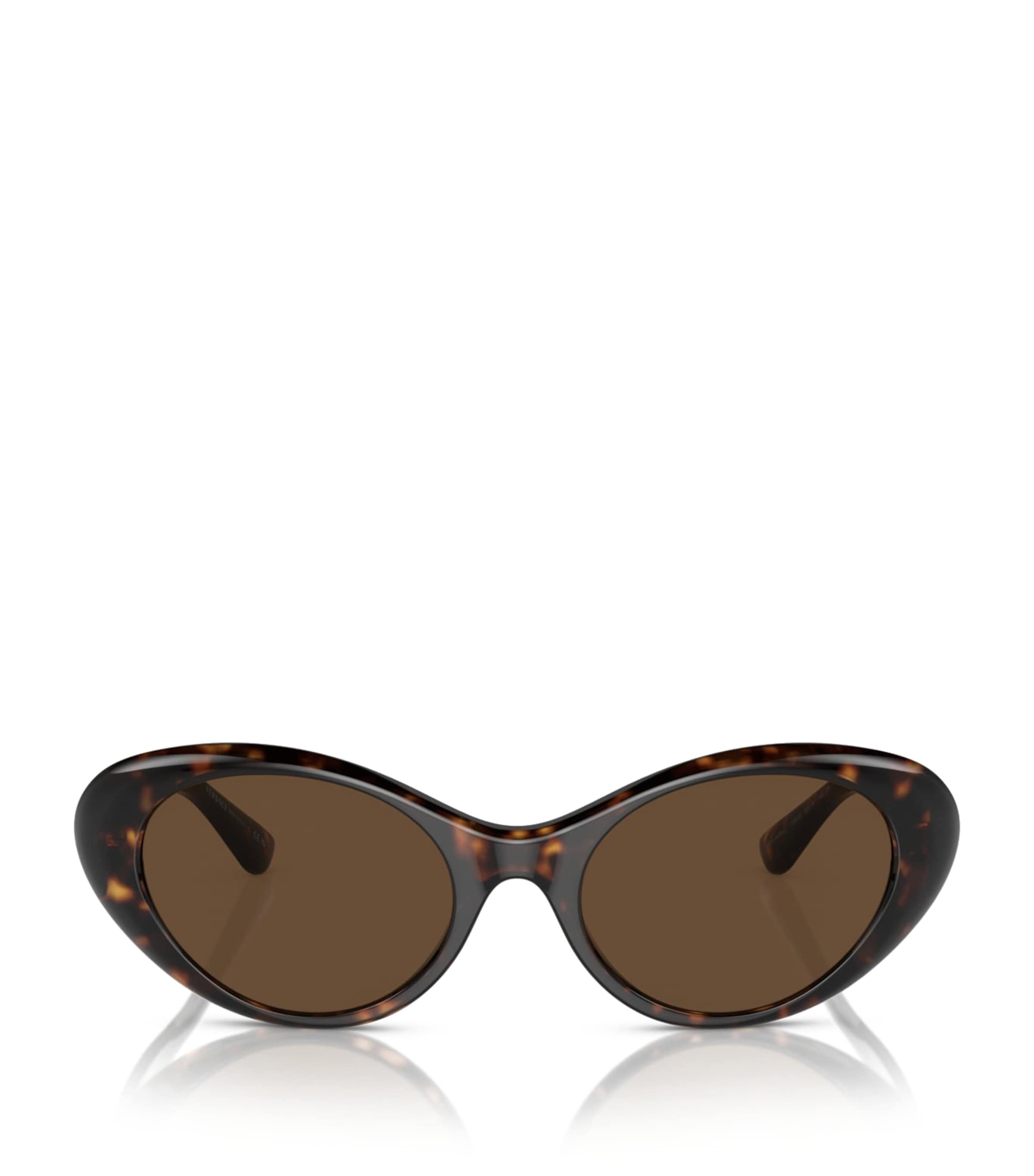 Versace Ovale Sonnenbrille Mit Medusa In Brown
