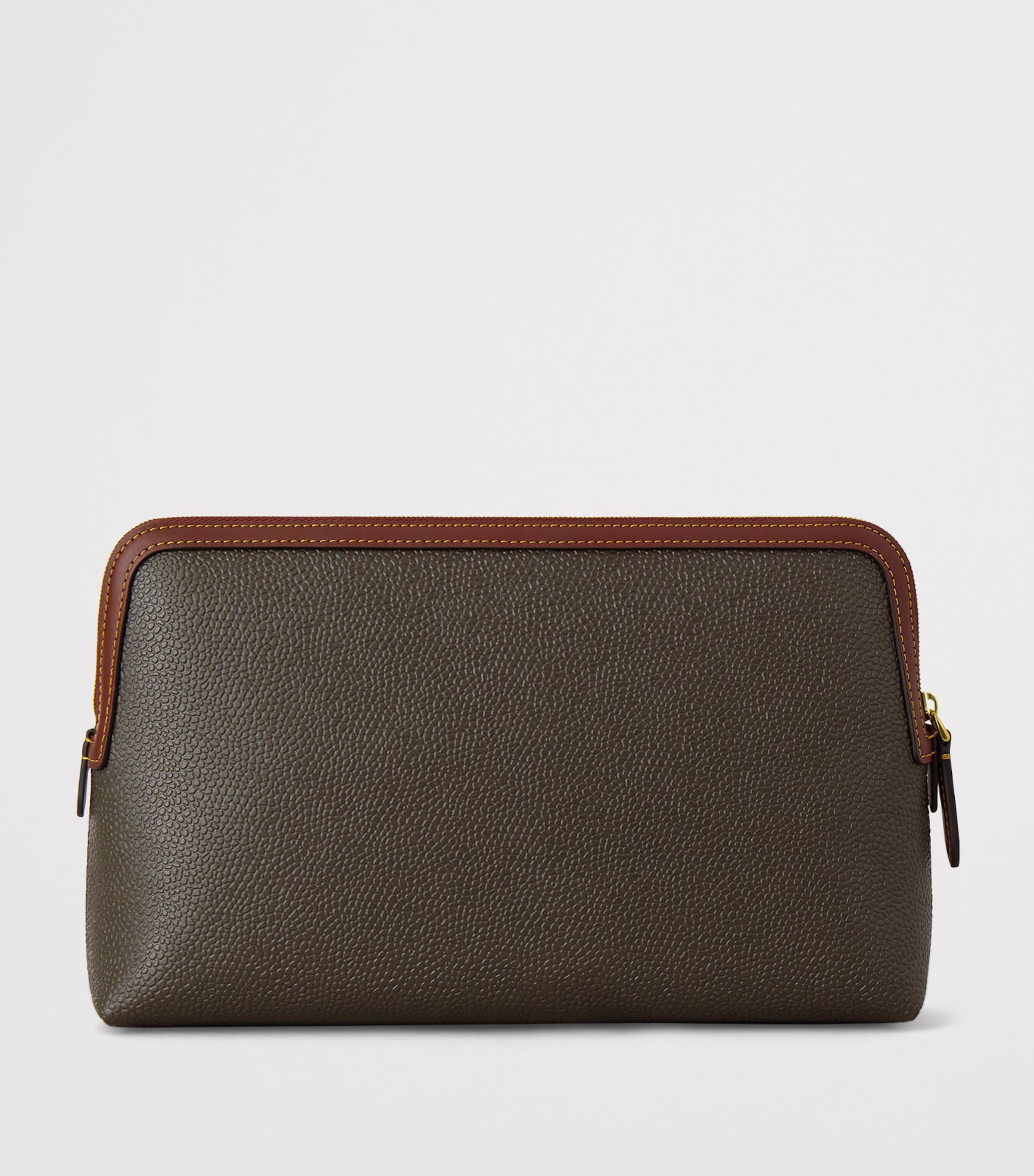 Mulberry Medium Scotchgrain Cosmetic Pouch Mole Cognac Image 2