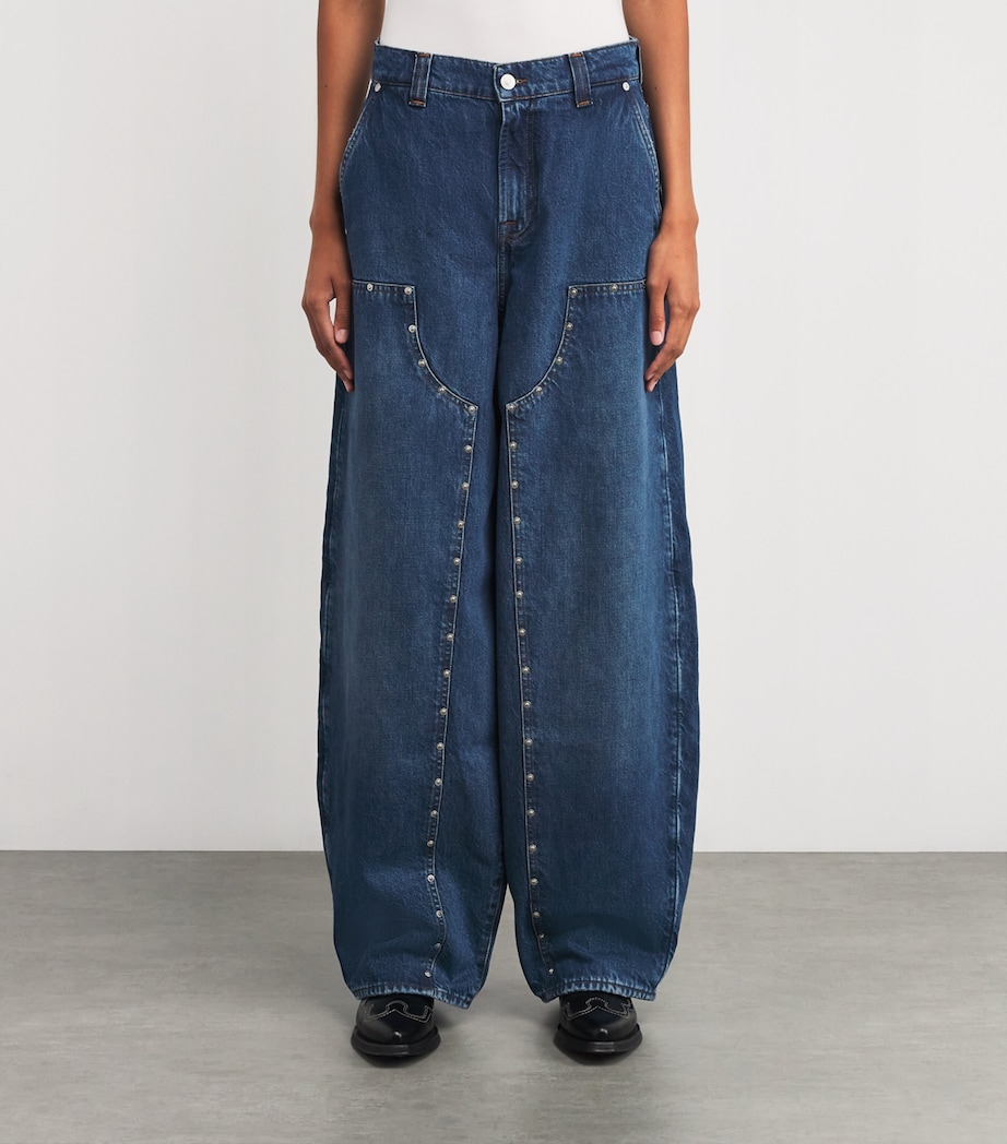 Riveted Balloon Jeans U71BL LE BLUE Image 3