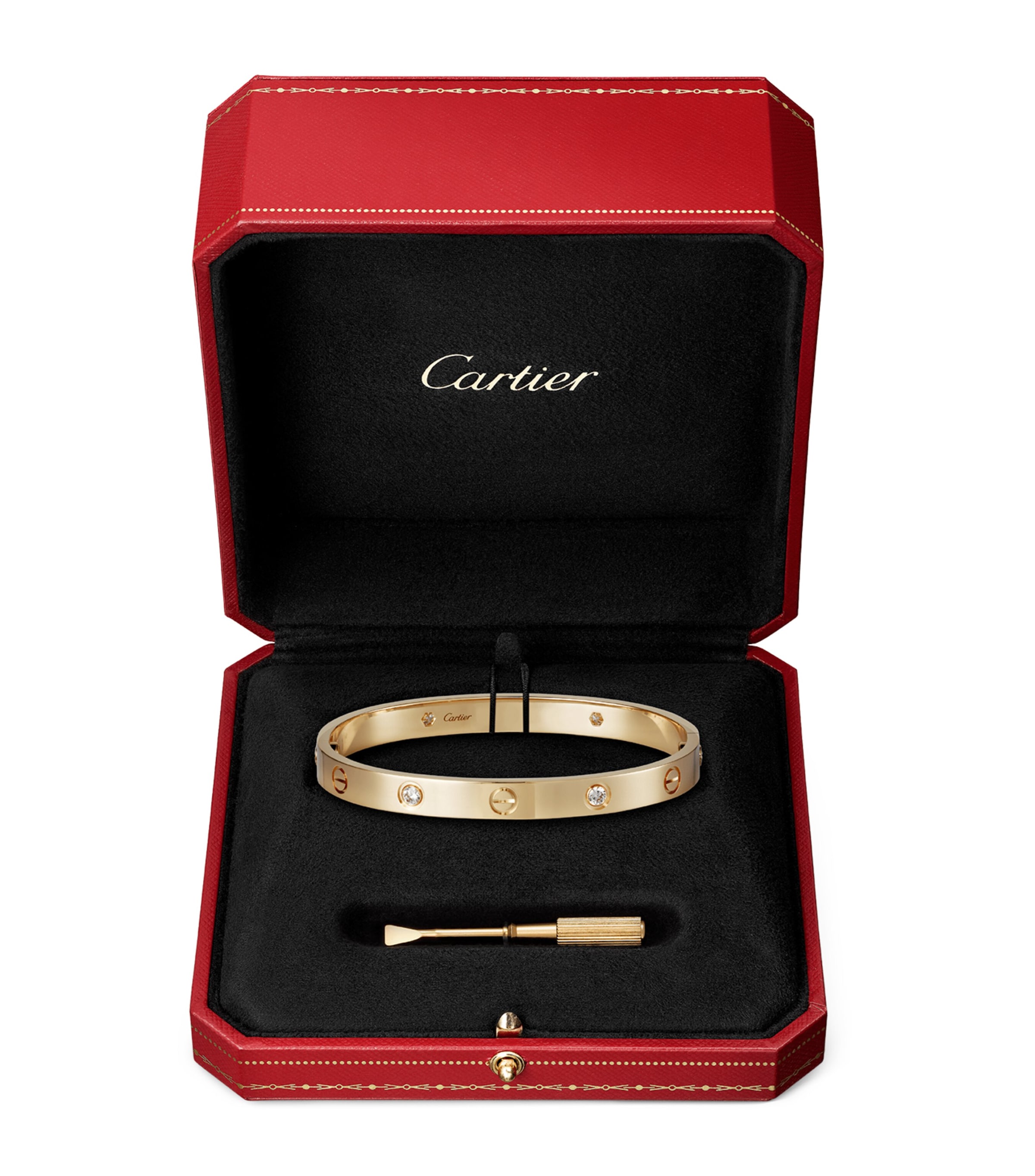 LOVE Classic Yellow Gold 4-Diamond Bracelet YELLOW GOLD Image 12