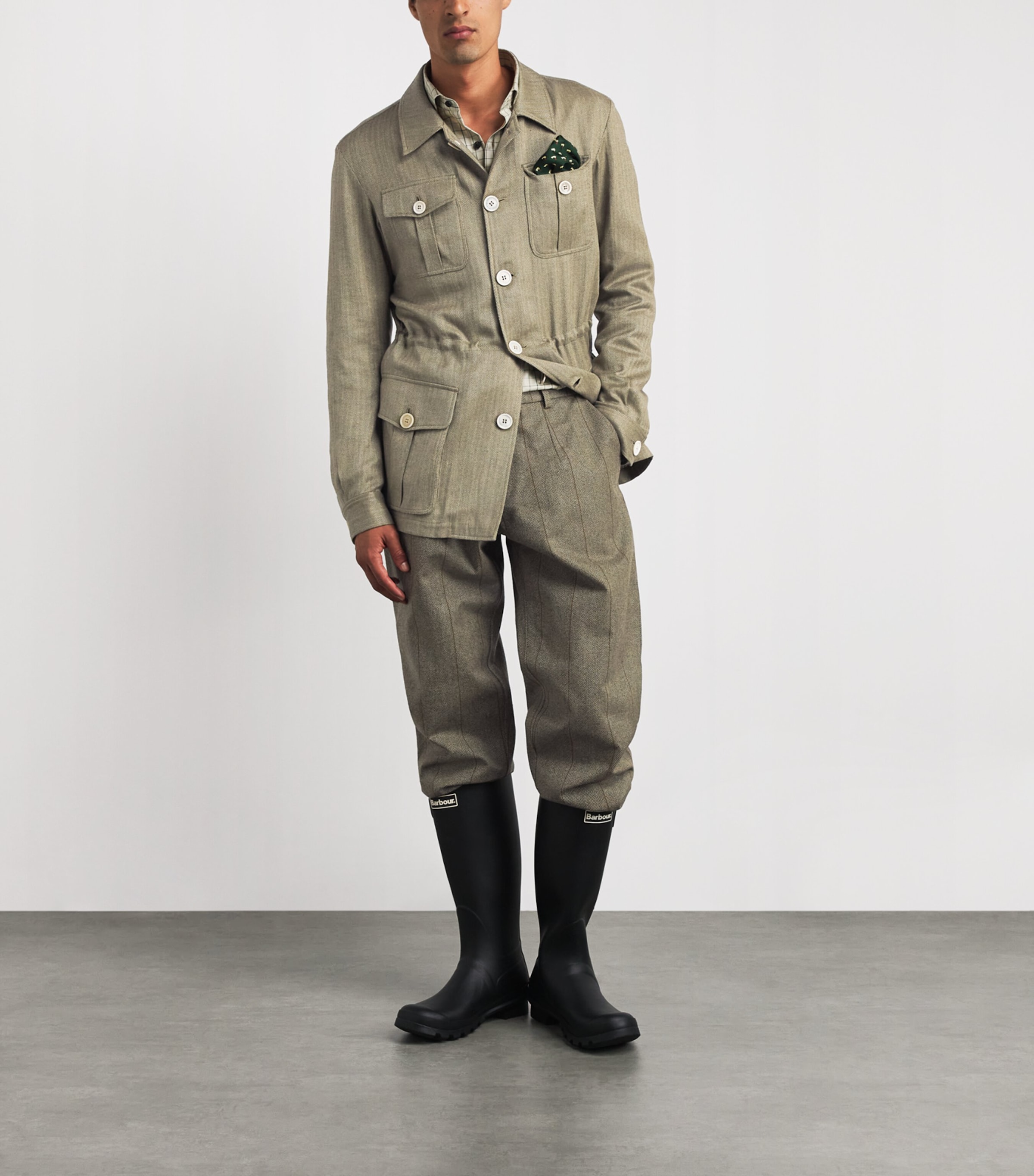 Purdey Mens Cotton-Blend Kalahari Jacket Sge Image 2
