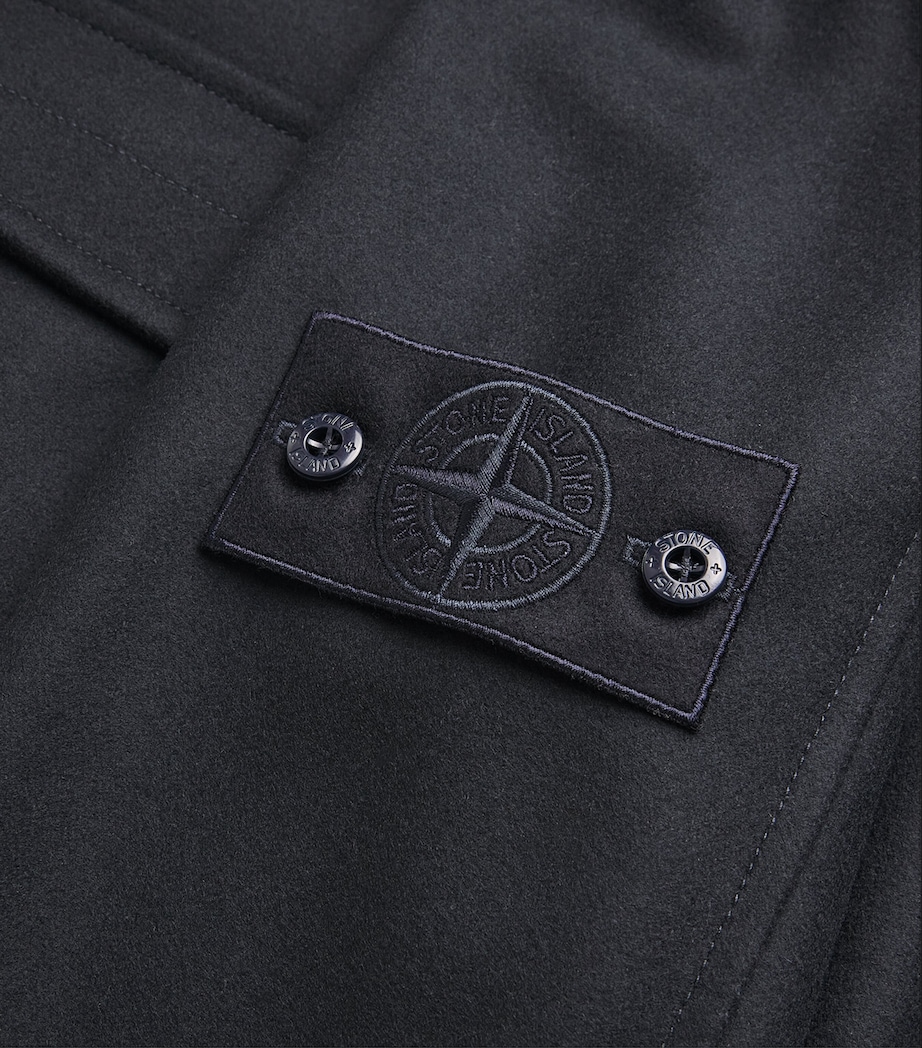 GHOST PIECE Virgin Wool-Blend Felt Overshirt V0020 Image 5