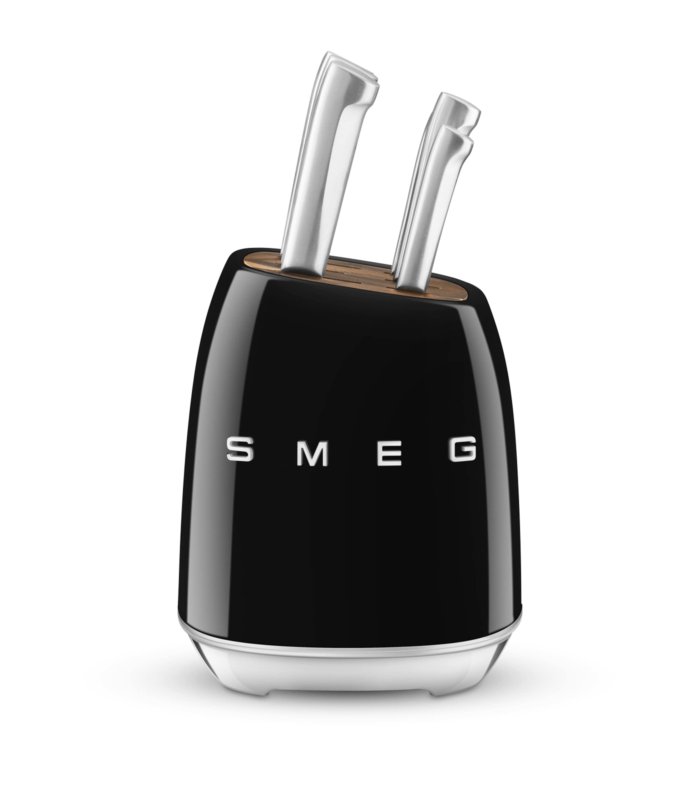 Smeg 6-piece Knife Block Set In Black