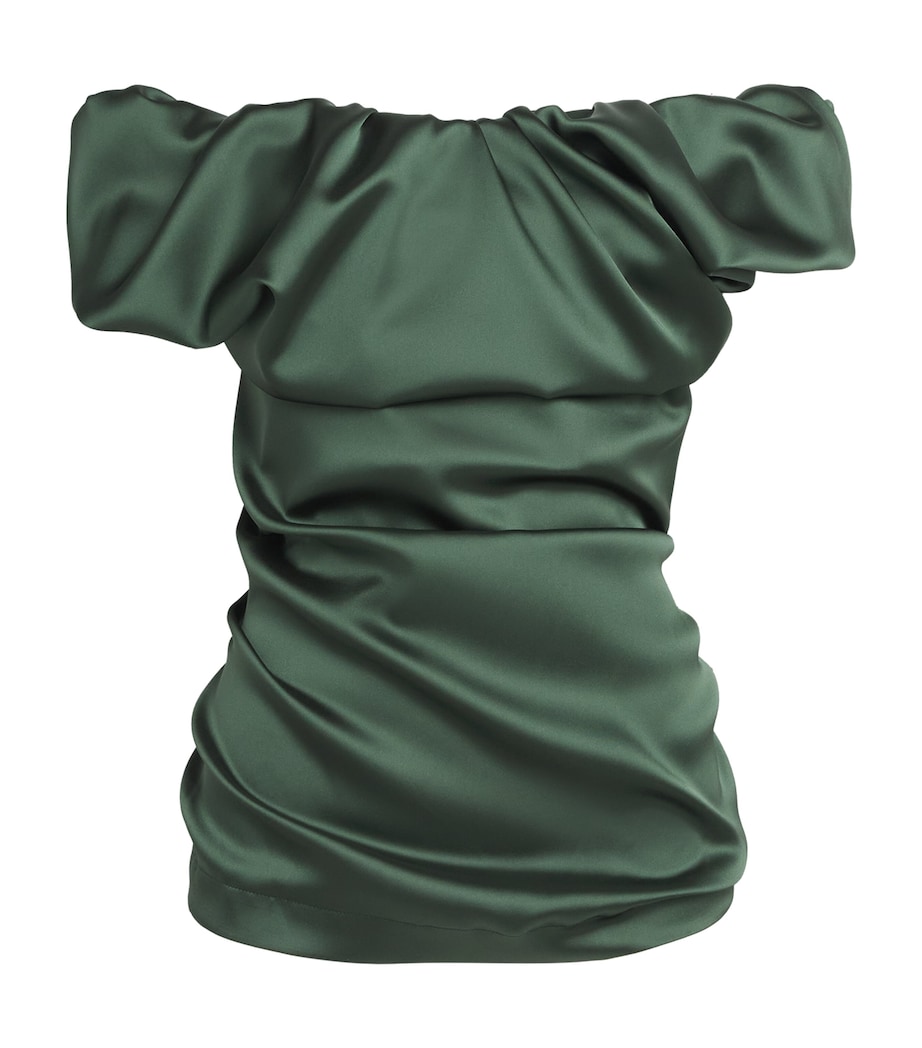 Satin Ginnie Top GREEN Image 1