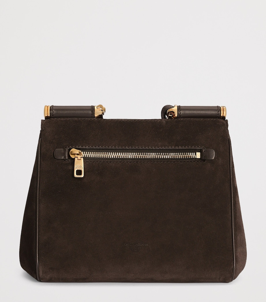 Dolce&Gabbana Suede My Sicily Top-Handle Bag Dark Brown/dar Image 2