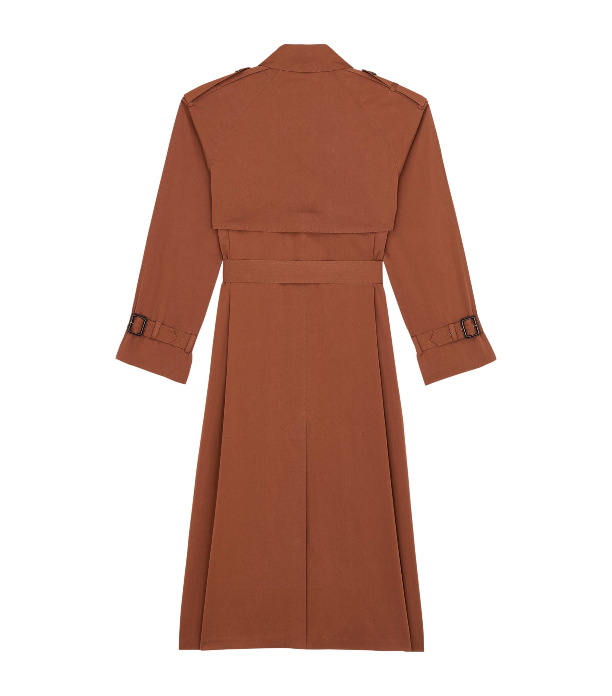 Saint Laurent Womens Cotton-Silk Oversized Trench Coat Image 4