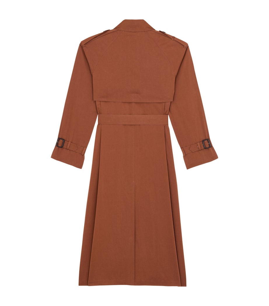 Saint Laurent Womens Cotton-Silk Oversized Trench Coat Image 4