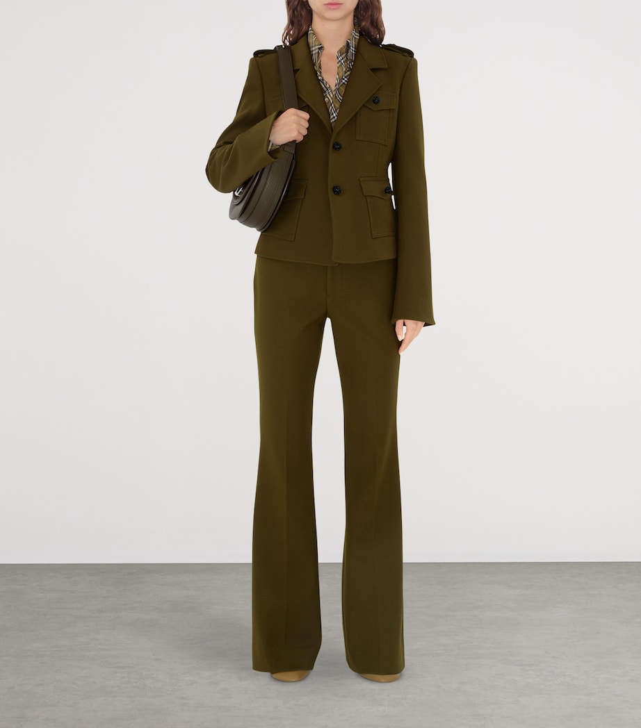 Twill Flared Trousers FURROW Image 2