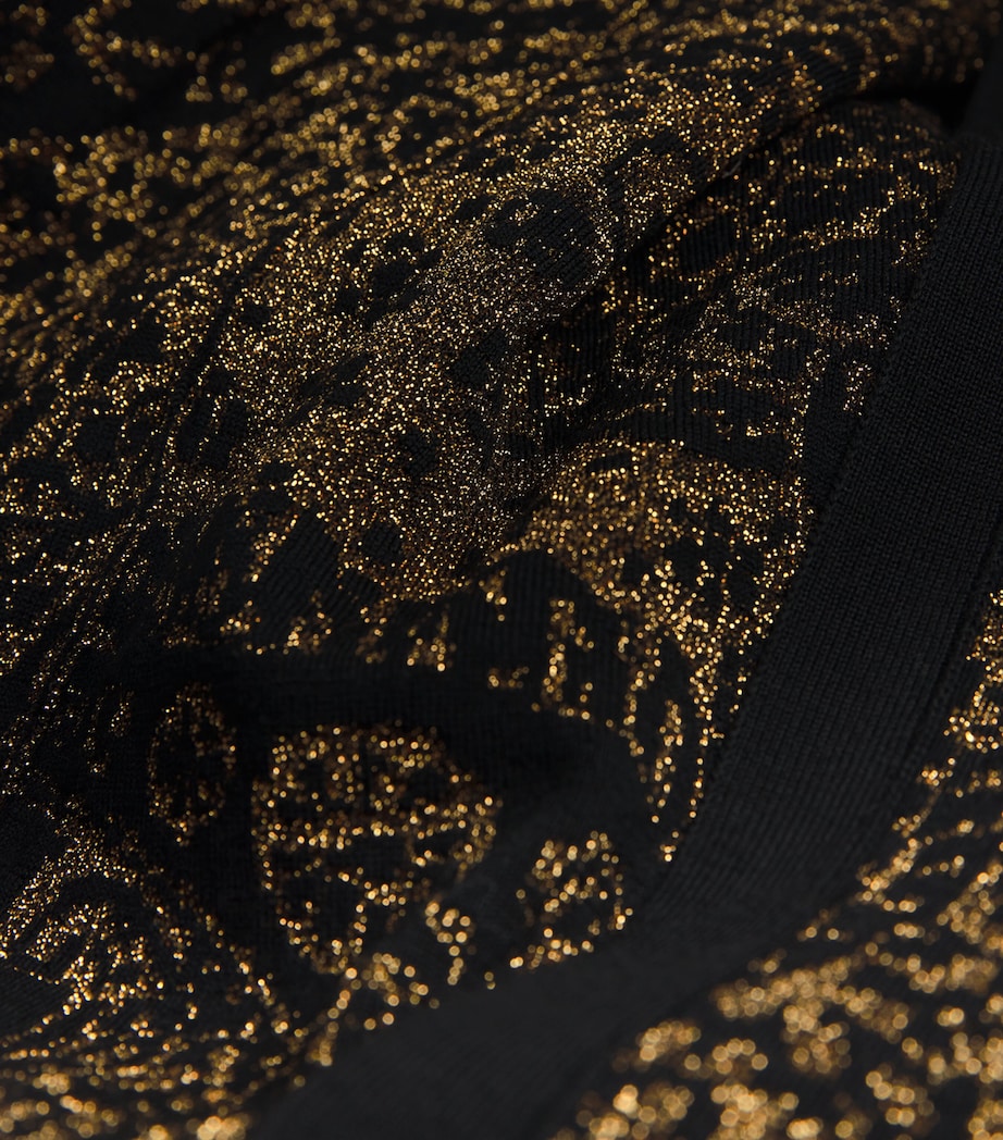 Wool-Blend Paisley V-Neck Maxi Dress S9810 Image 5