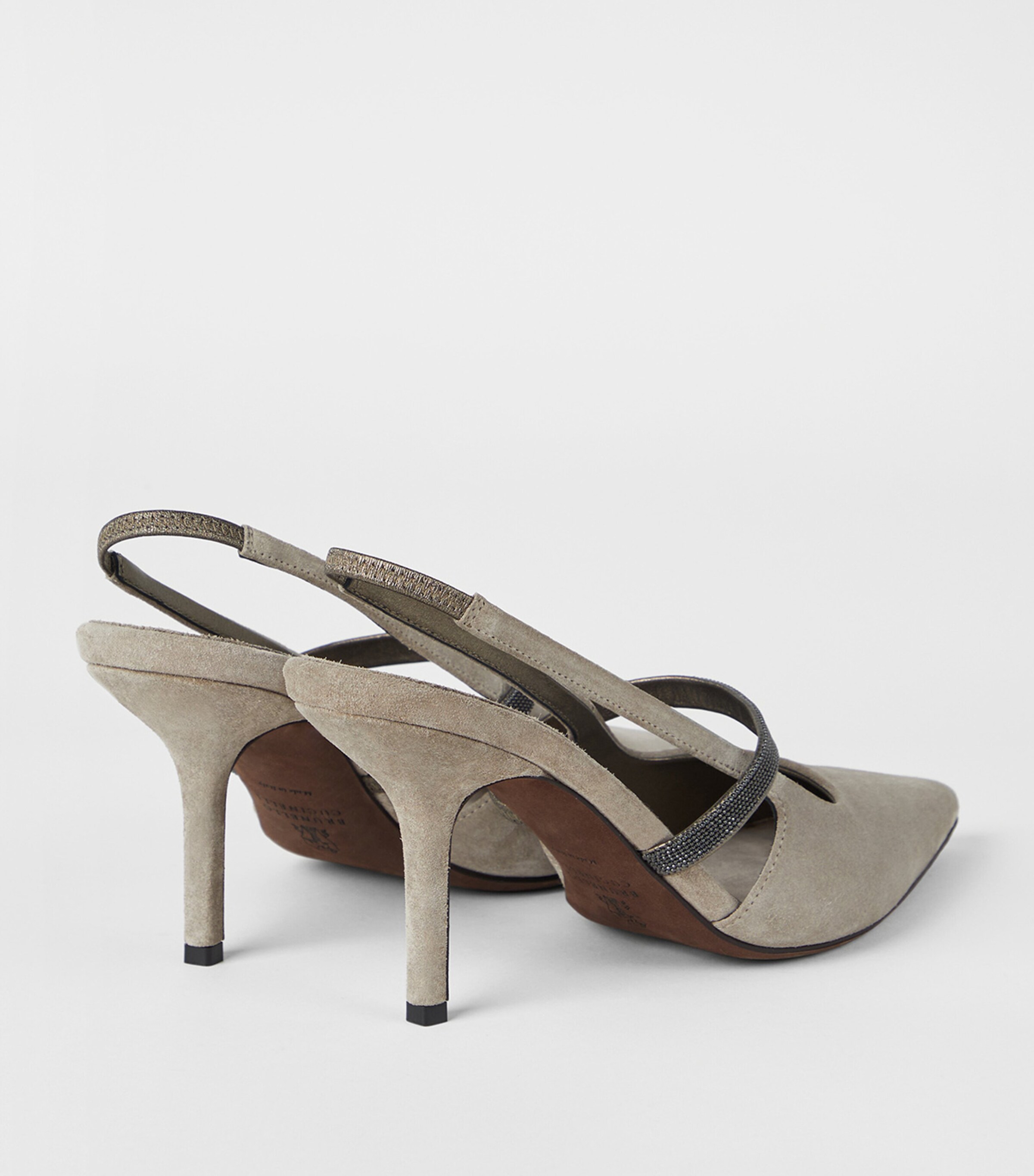 Suede Slingback Heels 80 C5859 Image 4