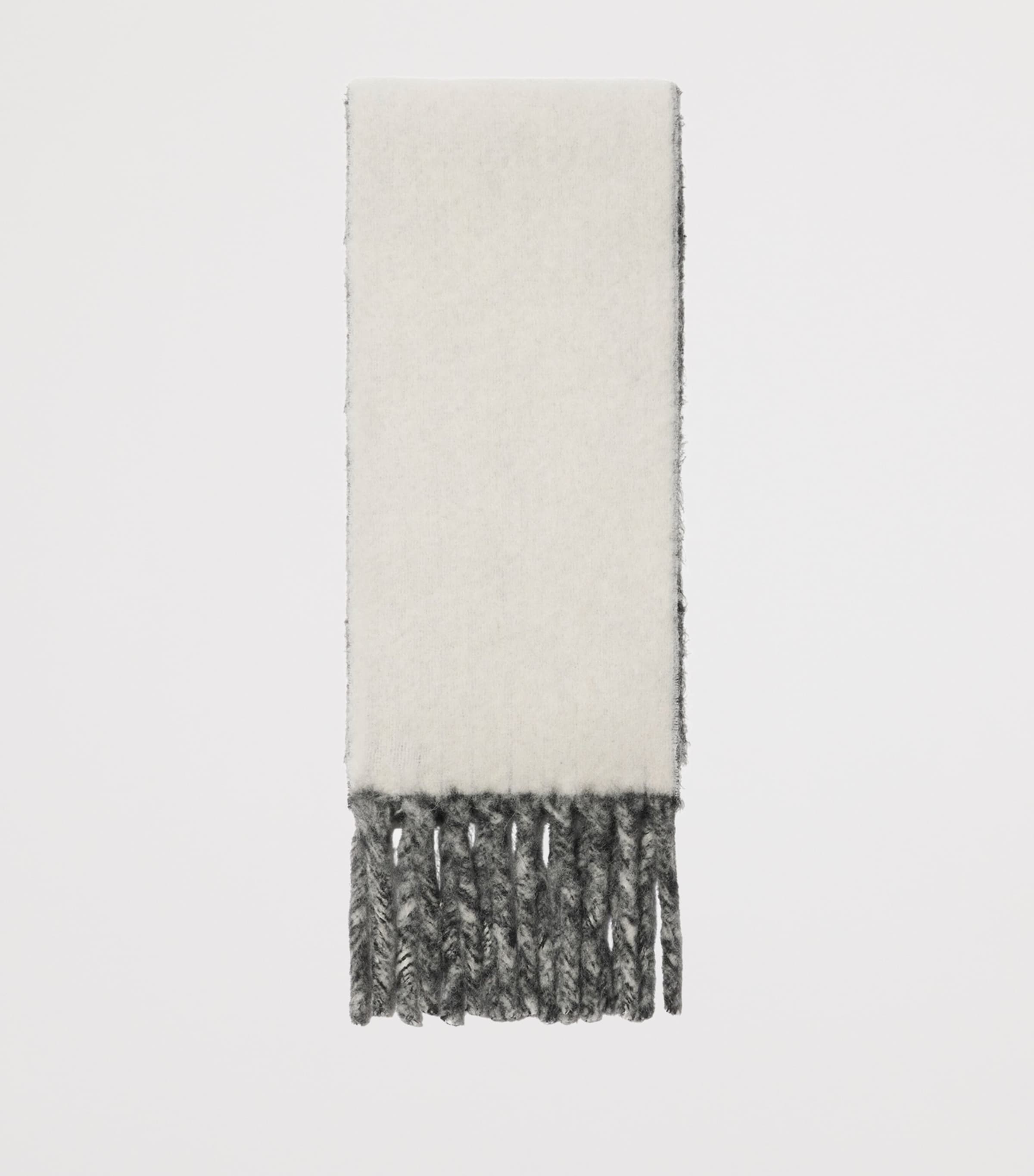 Alpaca-Blend Reversible Logo Scarf BLACK Image 2
