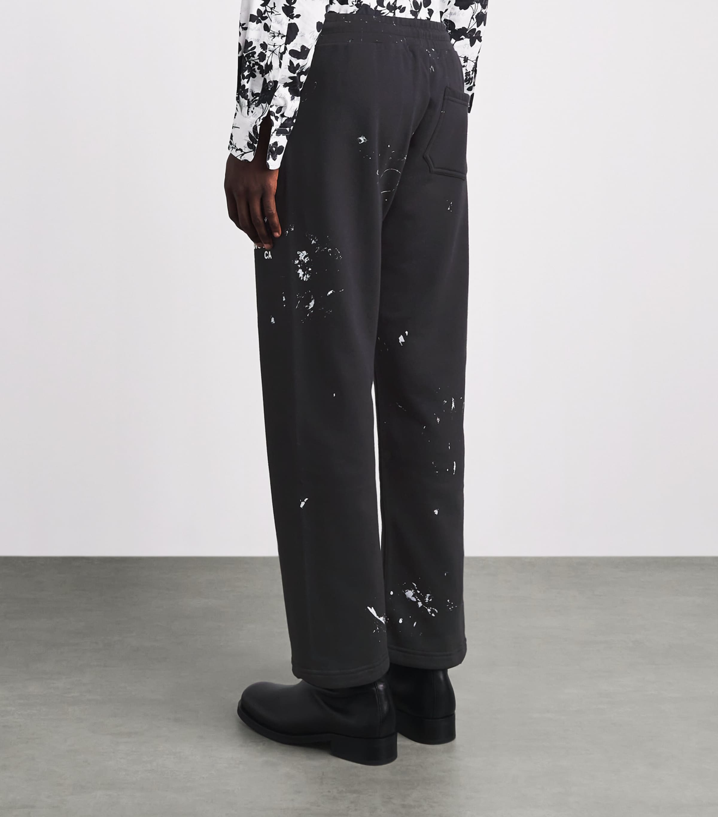DOMREBEL Mens Cotton Staff Sweatpants Old Black Image 5