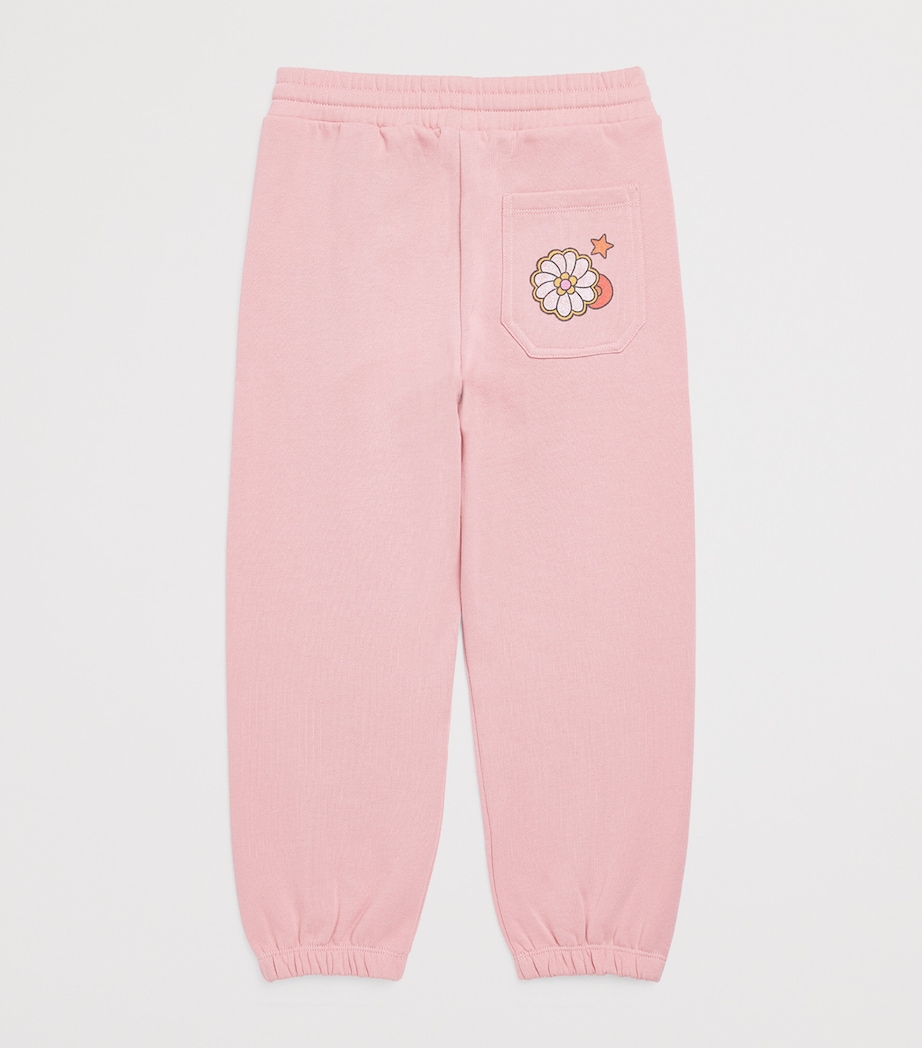 Stella McCartney Kids Cotton Daisy Sweatpants (3-14 Years) Pink Image 2