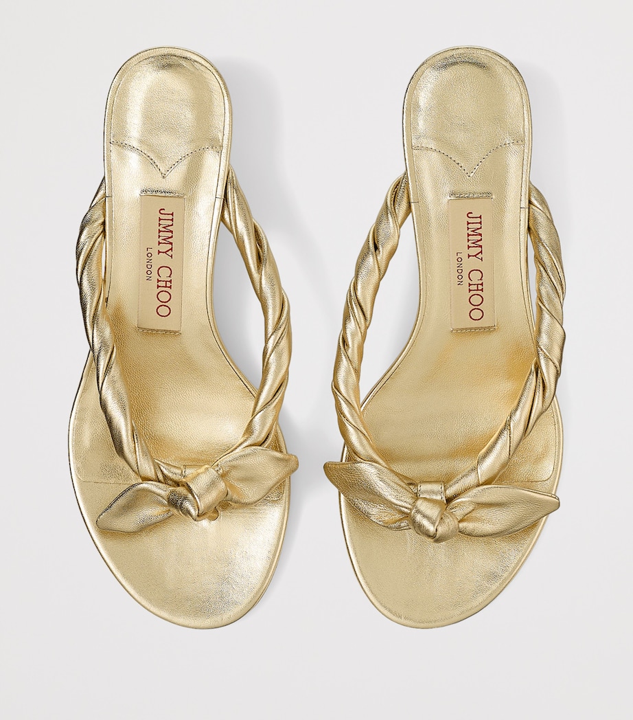 Jimmy Choo Liss 35 Leather Mules Gold/gold Image 4