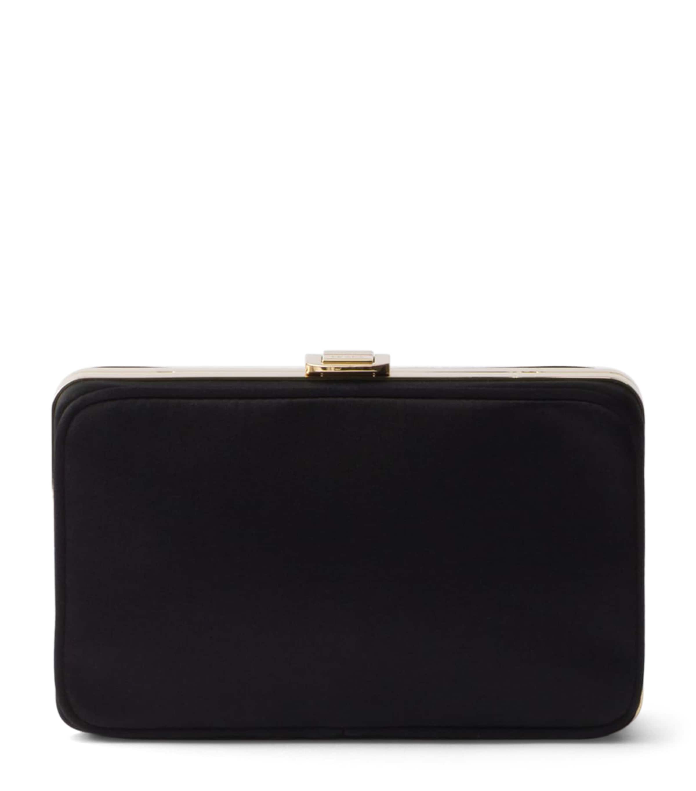 Prada Mini Satin Clutch Black Image 1