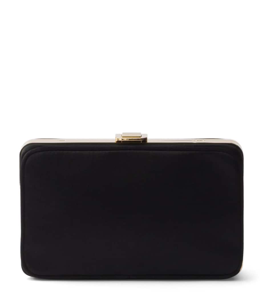 Prada Mini Satin Clutch Black Image 1