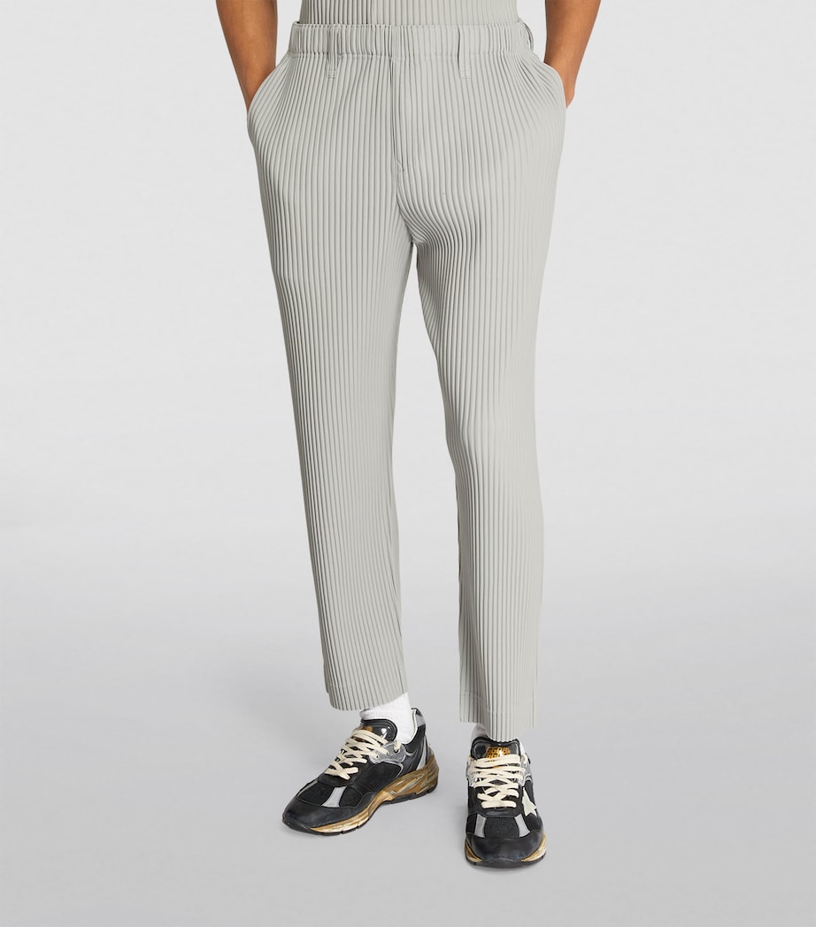 Pleated Slim Trousers 11 LIGHT GRAY Image 3