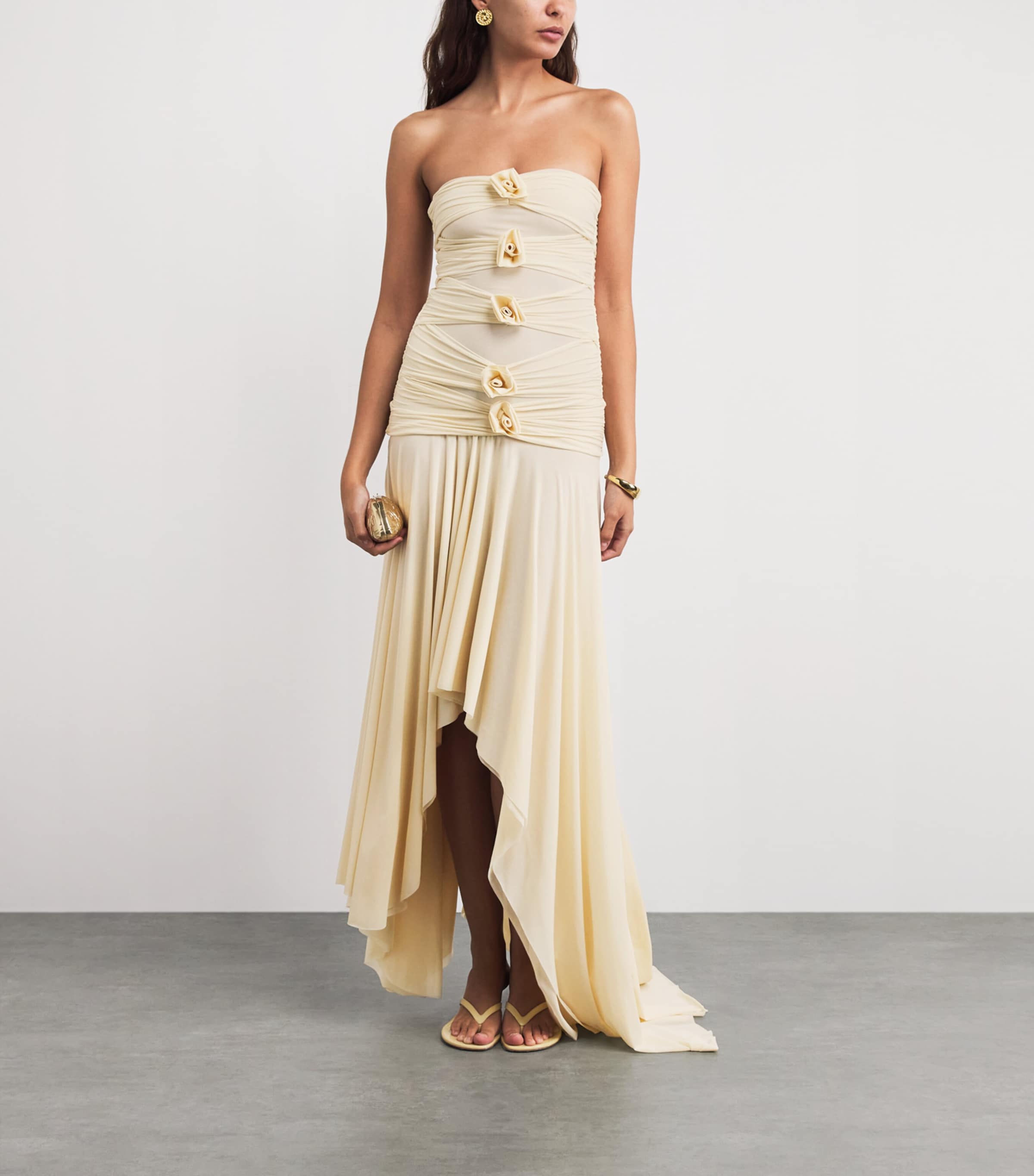 Maygel Coronel Womens Rose Andi Midi Dress Macadamia Image 2