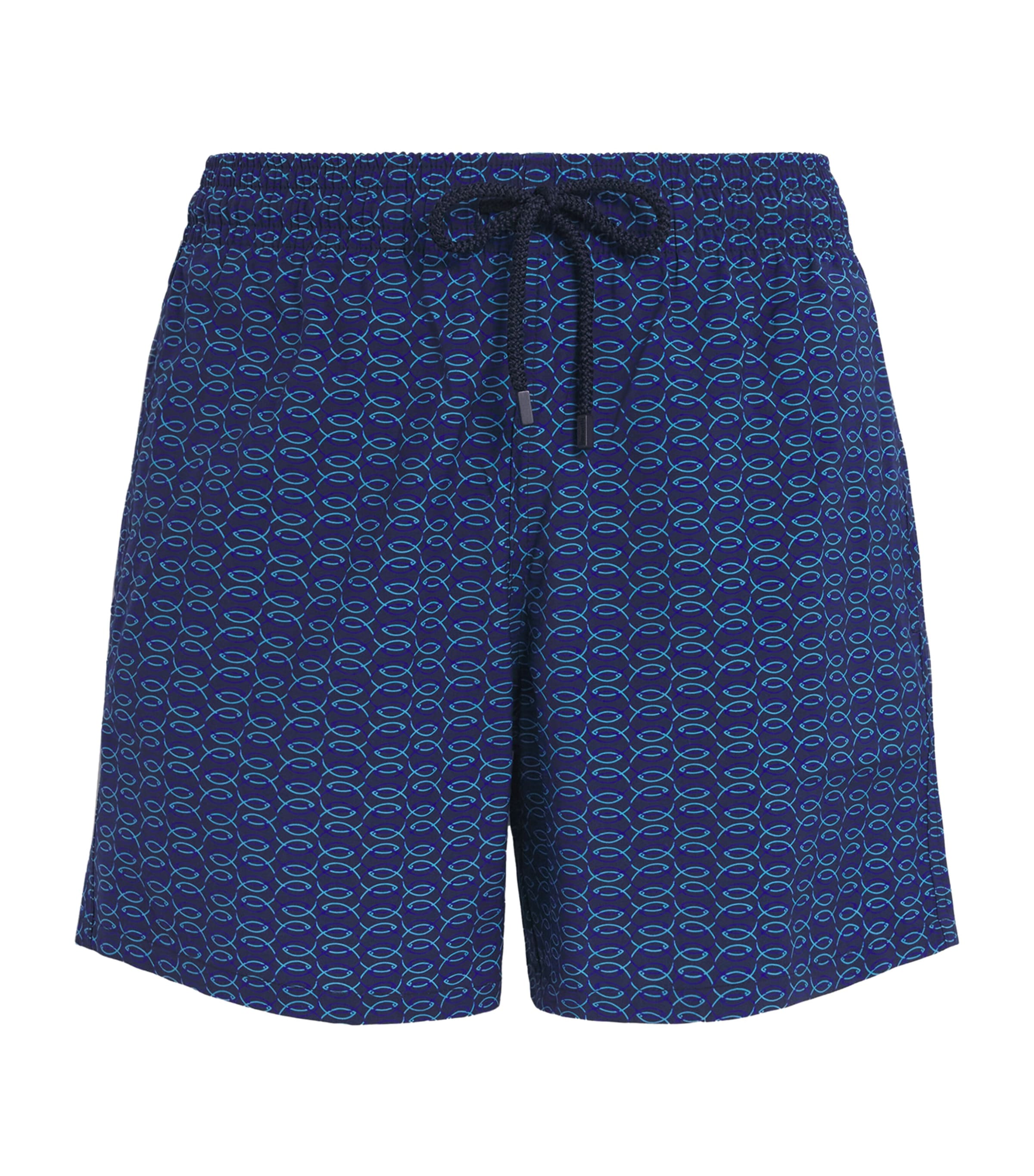 Merino Wool Printed Moopea Swim Shorts 390-BLEU MARINE Image 1