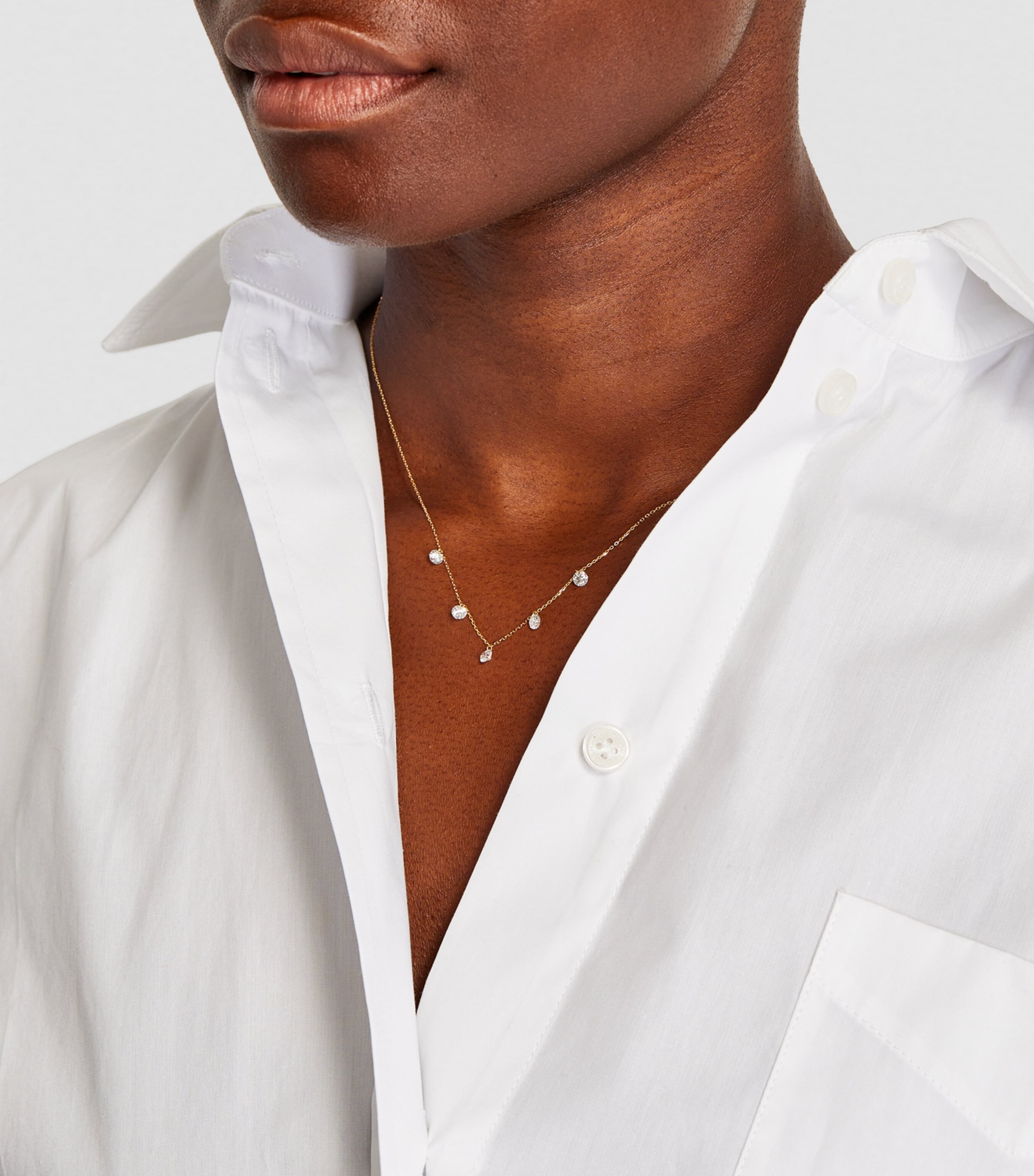 Yellow Gold and Diamond 5-Stone Danaé Necklace YELLOW GOLD Image 3