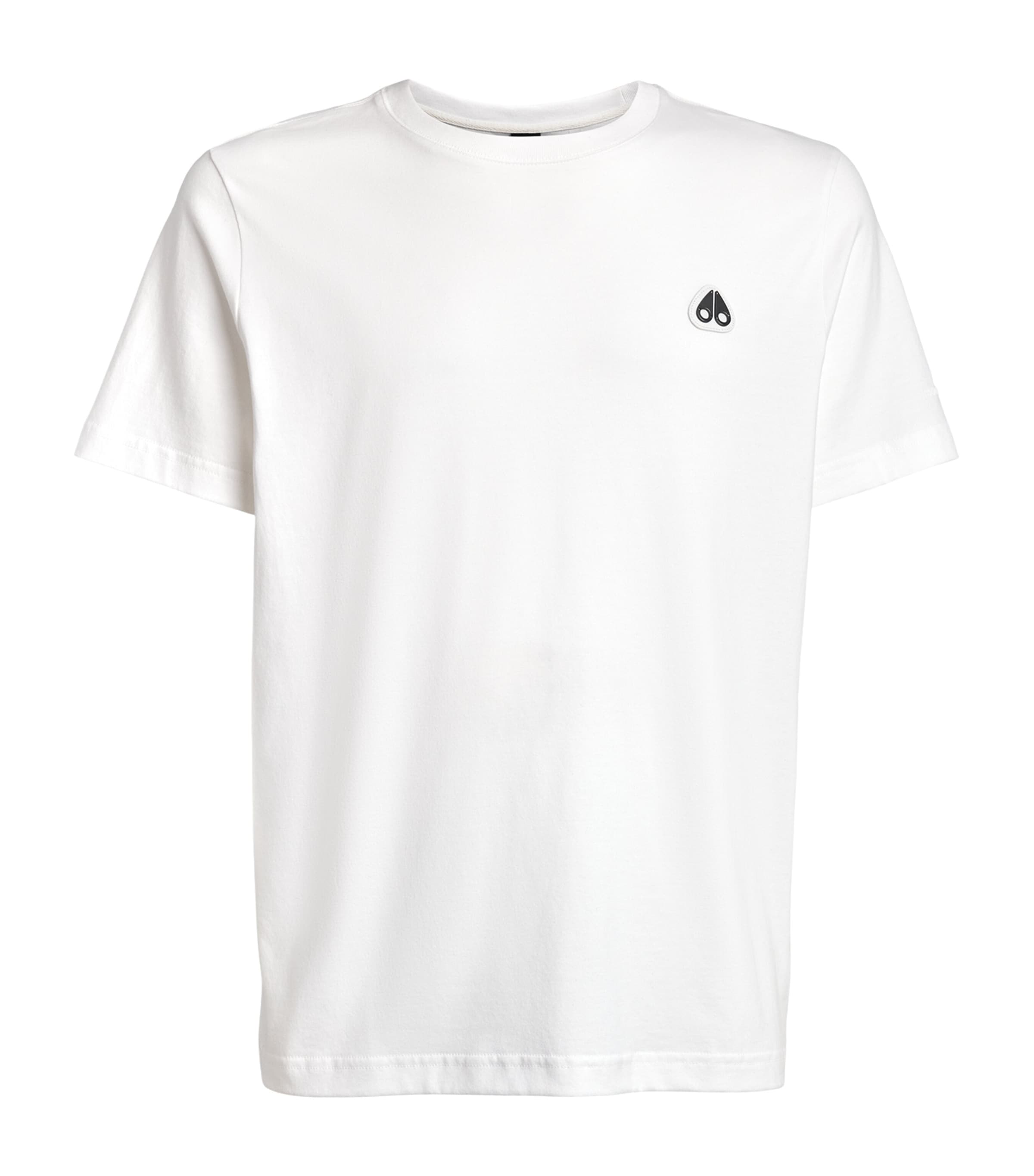 Moose Knuckles Mens Cotton Crescent T-Shirt White Image 1