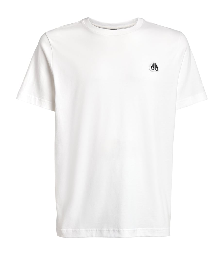 Moose Knuckles Mens Cotton Crescent T-Shirt White Image 1