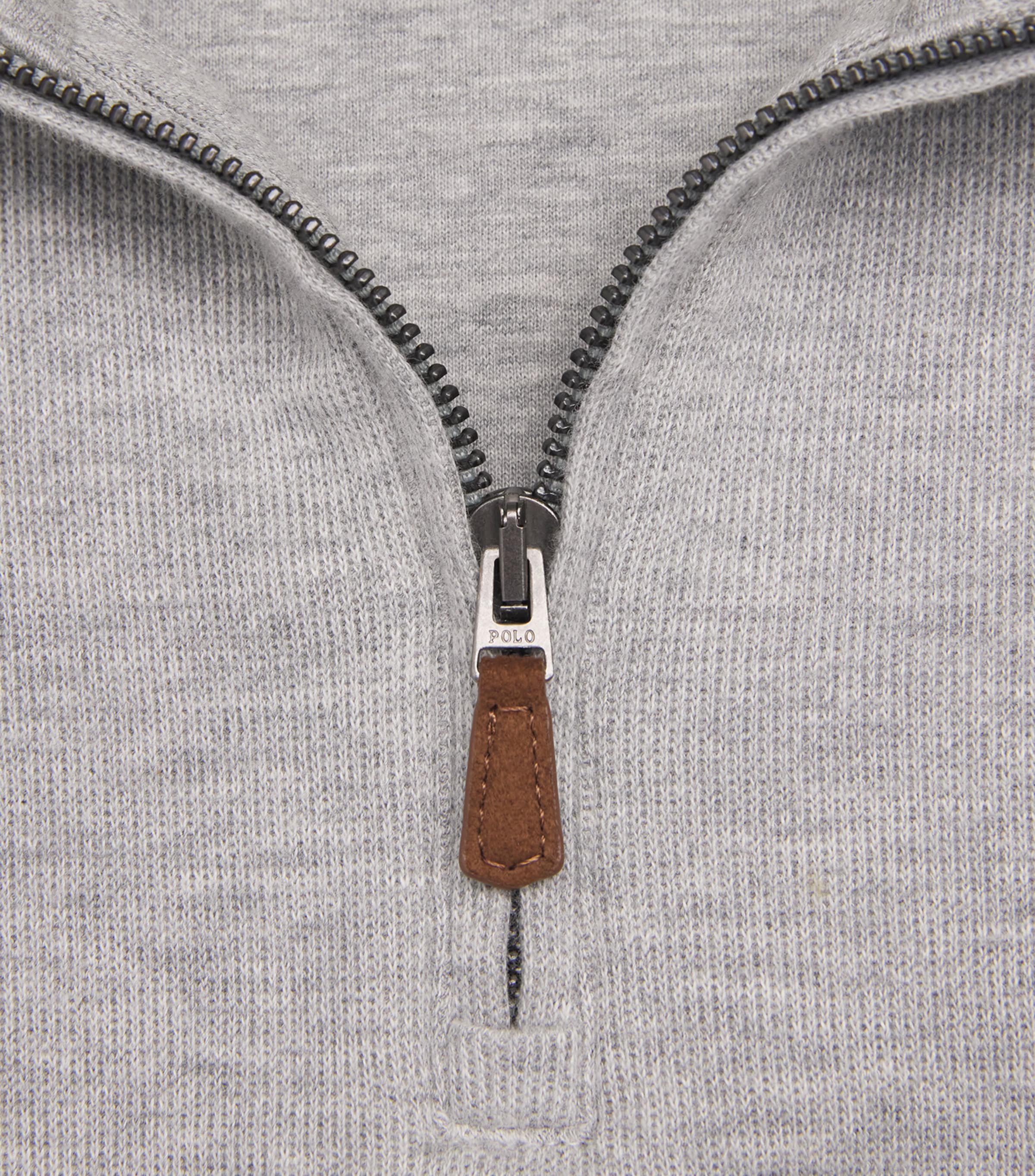 Cotton Quarter-Zip Sweater ANDVER HTR Image 5