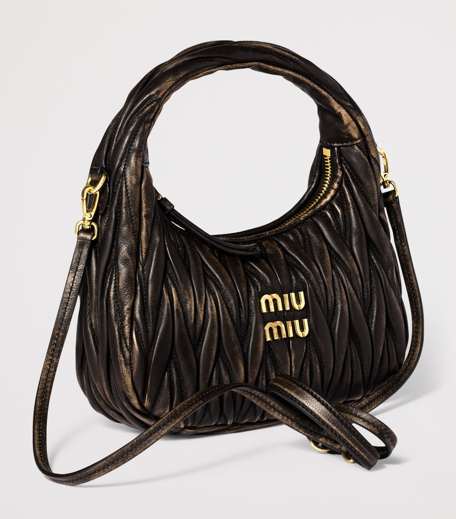 Small Matelassé Lambskin Wander Top-Handle Bag F0201 Image 3