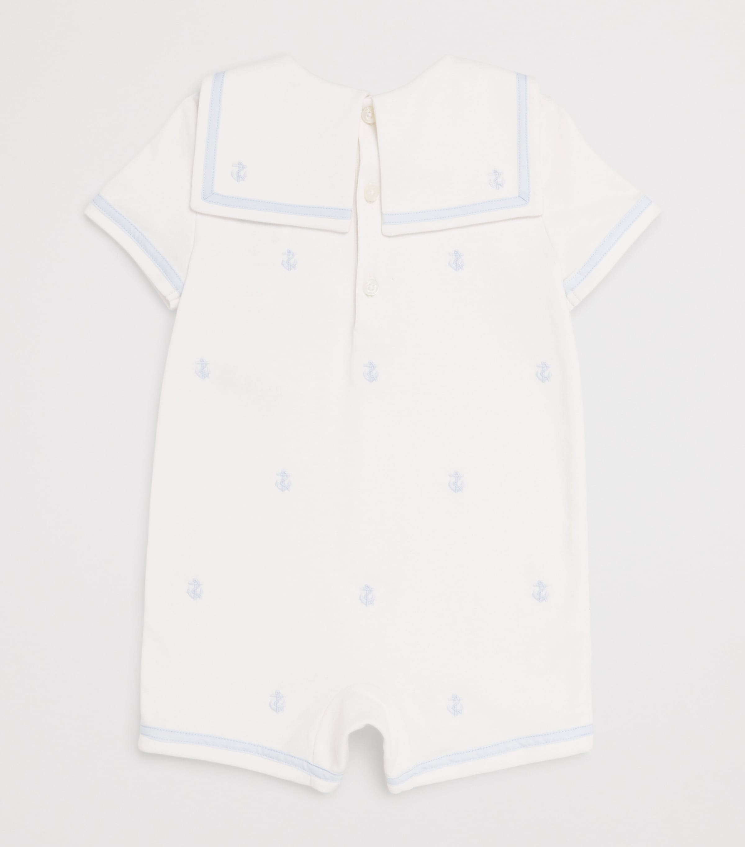 Embroidered Playsuit (3-24 Months) WHITE Image 2