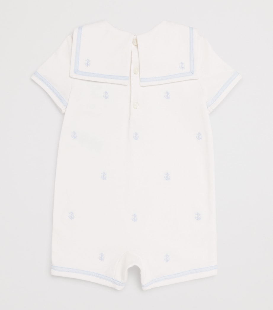 Embroidered Playsuit (3-24 Months) WHITE Image 2