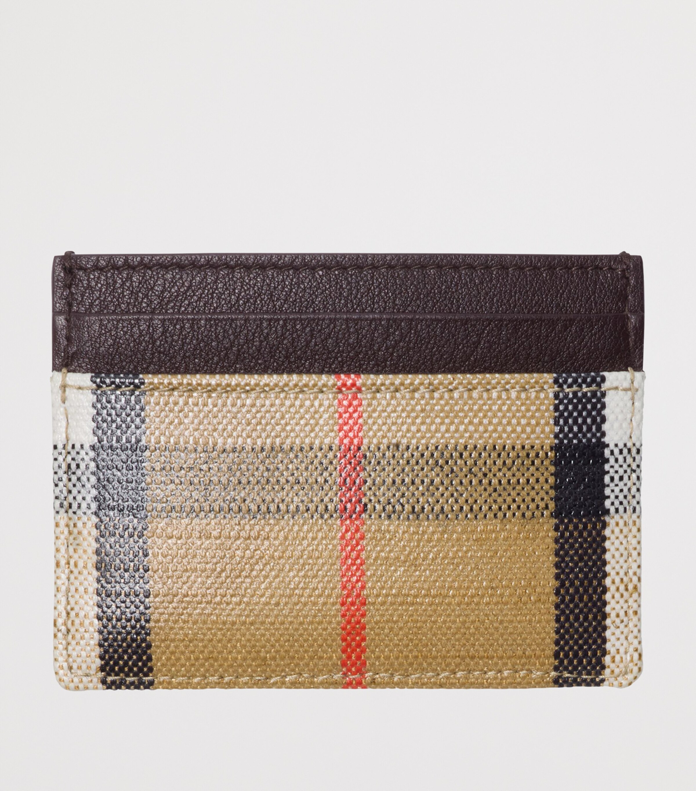 Burberry Check Card Holder Sand Image 2