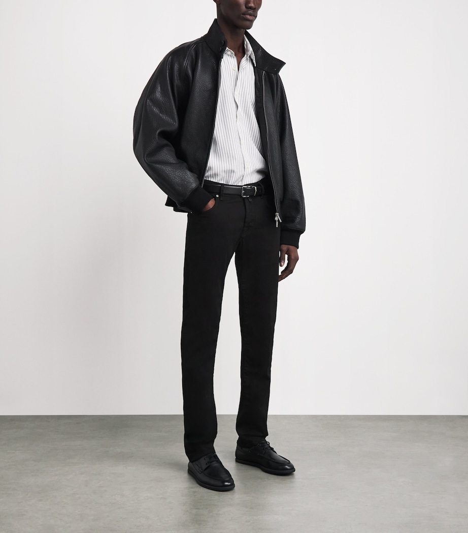 Jacob Cohën Mens Limited Edition Lizardskin-Patch Nick Slim Jeans Image 2