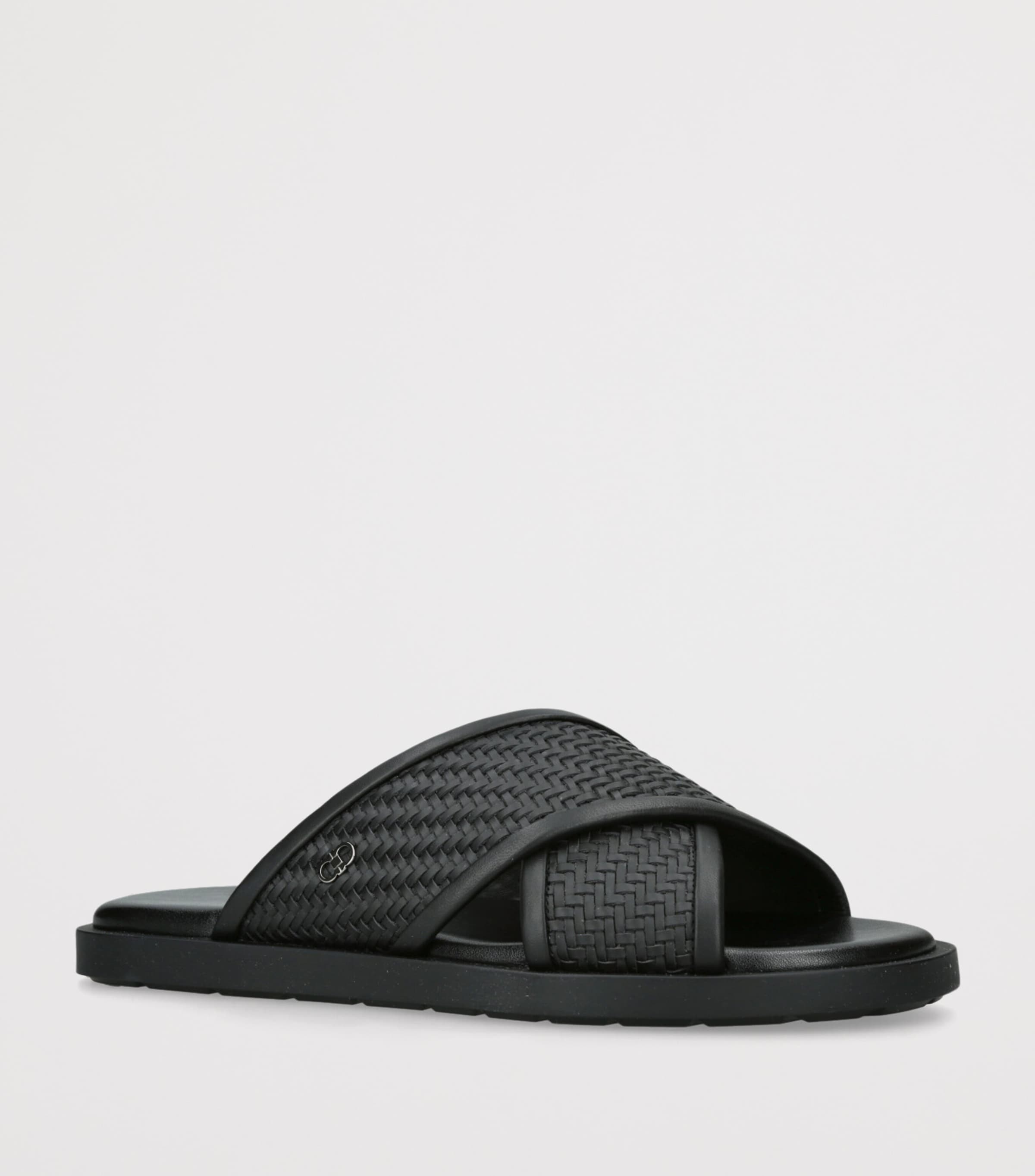 Salvatore Ferragamo Leather Brise 2 Sandals Black Image 3